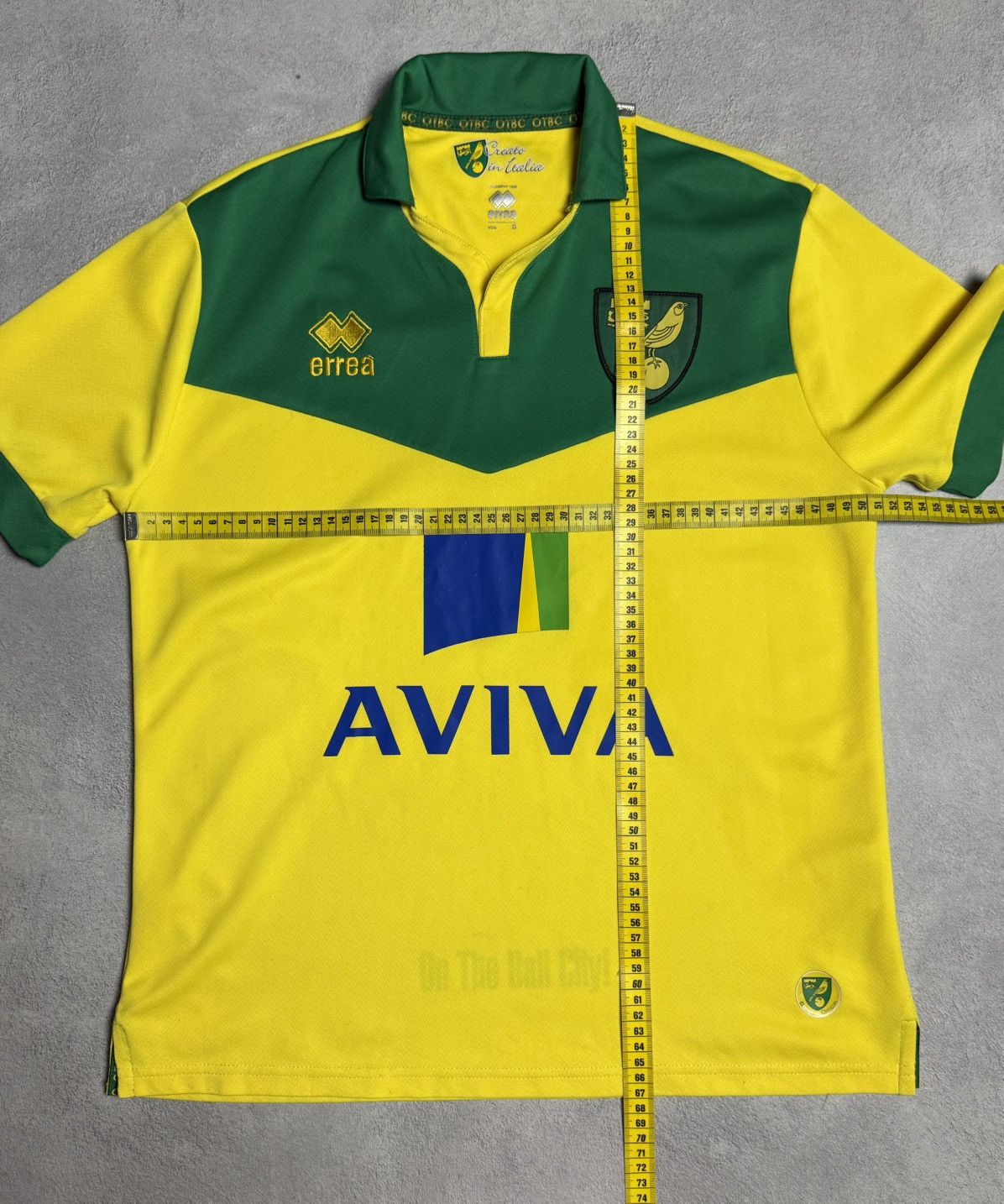 Errea Norwich City 2014 2015 Home Shirt Soccer Jersey Errea Size US S / EU 44-46 / 1 - 16 Thumbnail