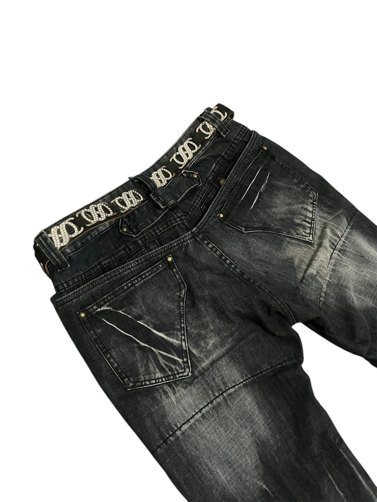 Y2K Rhinestone Crystal Studded Belt Cyber McBlink