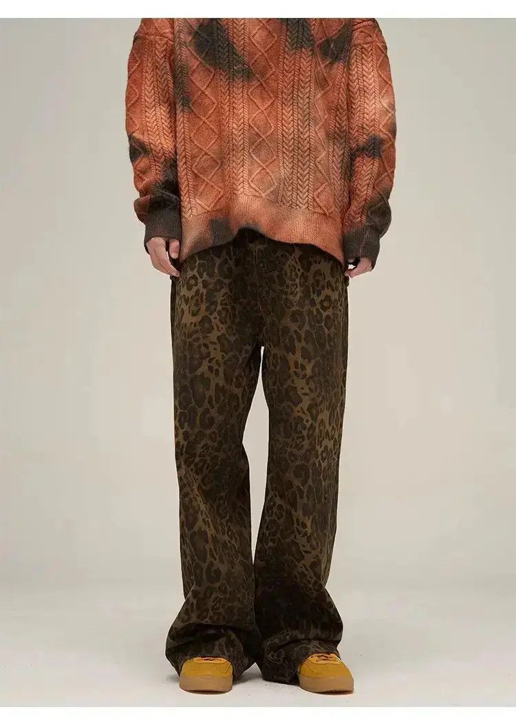 Japanese Brand Retro high street leopard print jeans Size US 32 / EU 48 - 1 Thumbnail