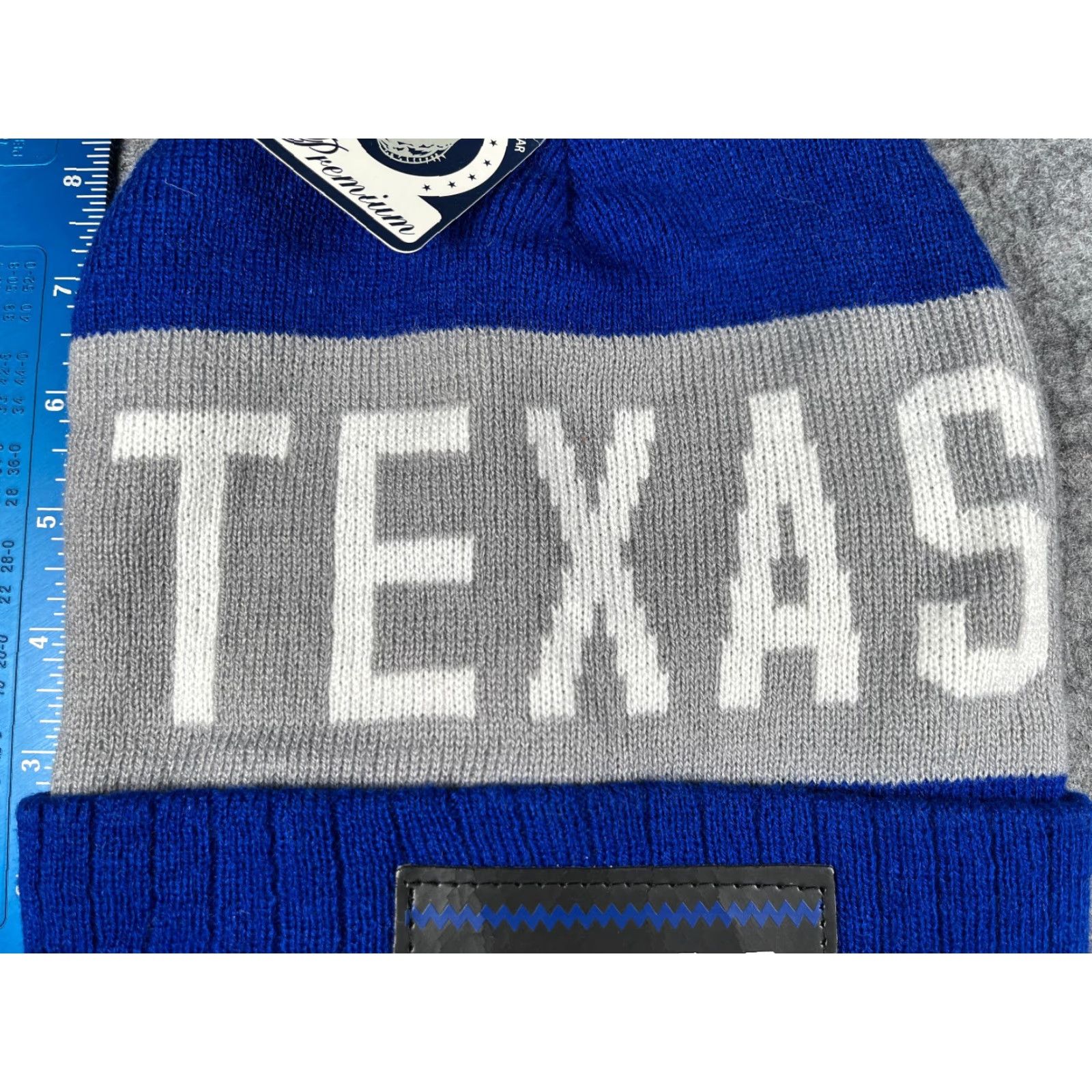 Vintage Texas Knit Beanie Toque Unisex One Size Blue Lightweight Ski Casual Size ONE SIZE - 3 Thumbnail