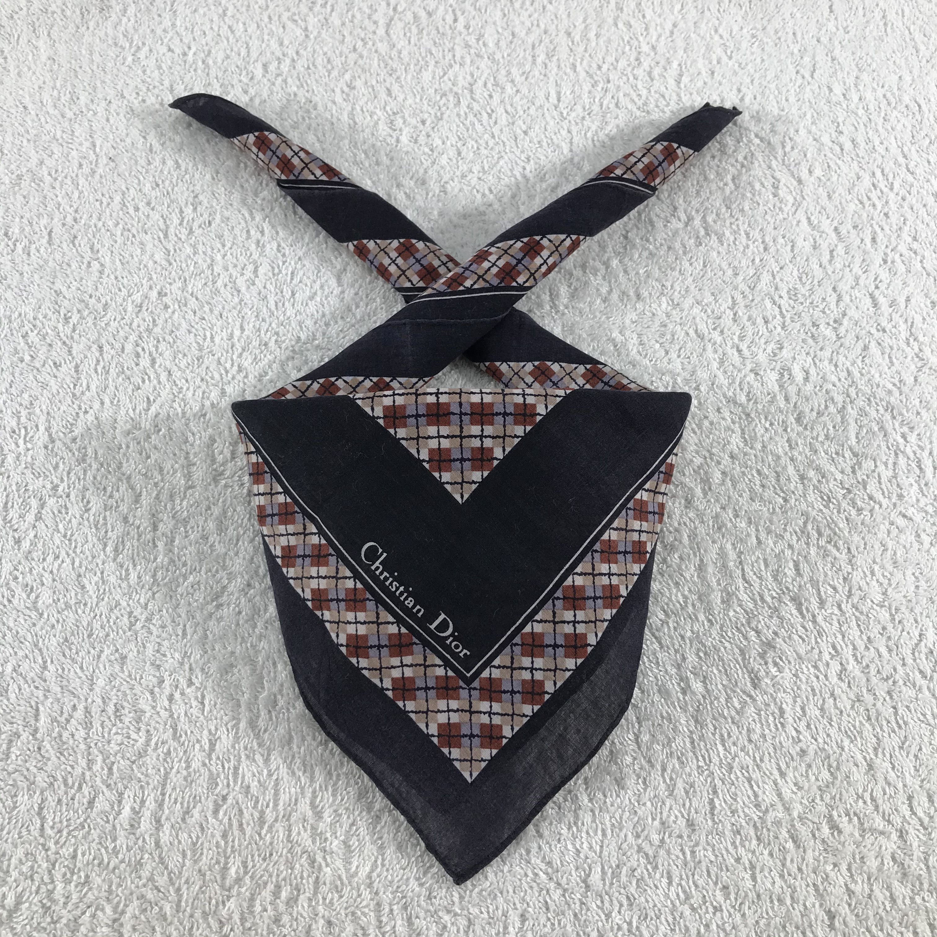 Christian Dior Monsieur × Vintage Christian Dior Bandana / Handkerchief / Neckerchief - S118 Size ONE SIZE - 3 Thumbnail