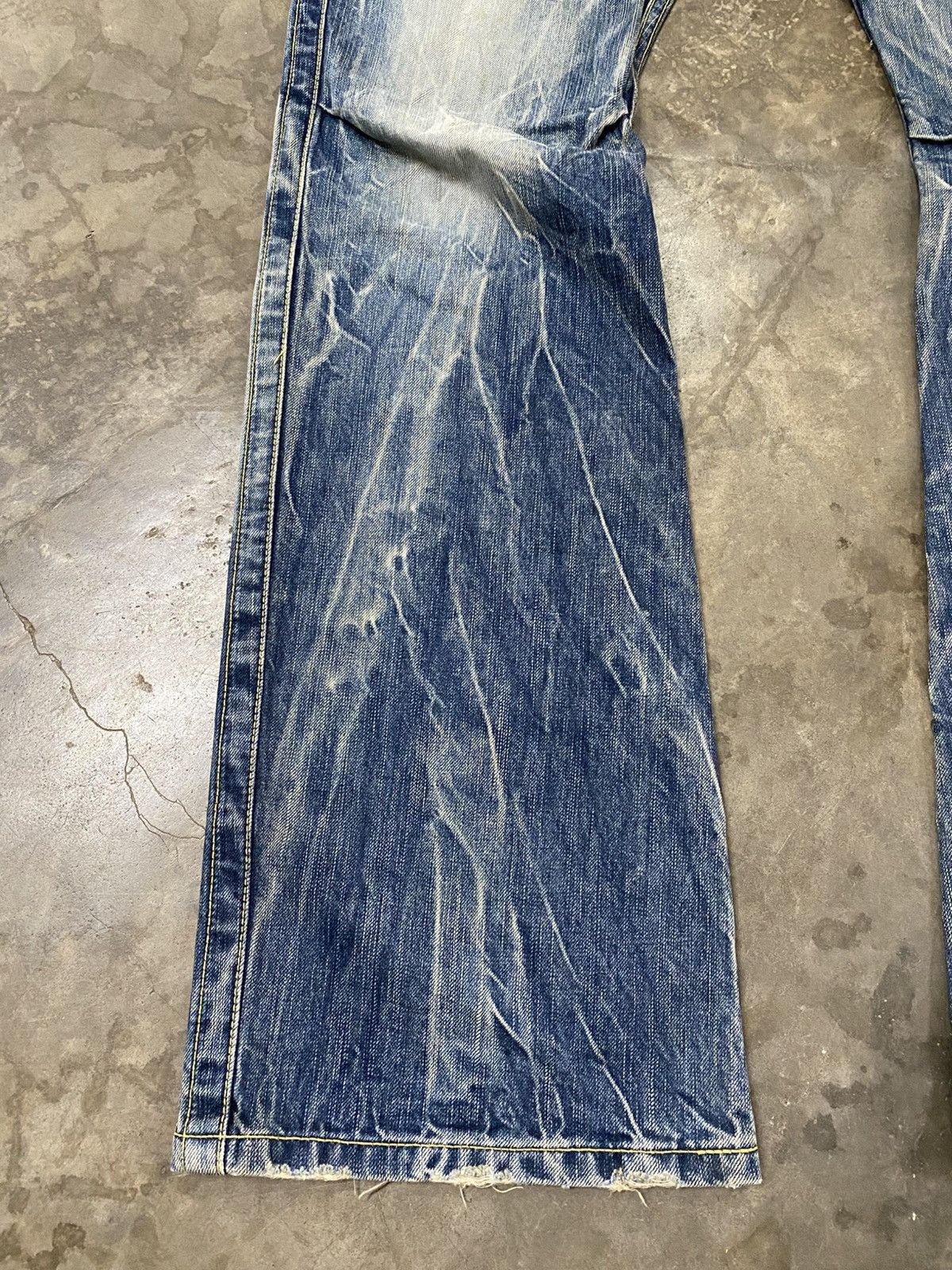 Hysteric Glamour Flare Jeans Blue Way Japan Distressed Denim p189 Size US 32 / EU 48 - 8 Thumbnail