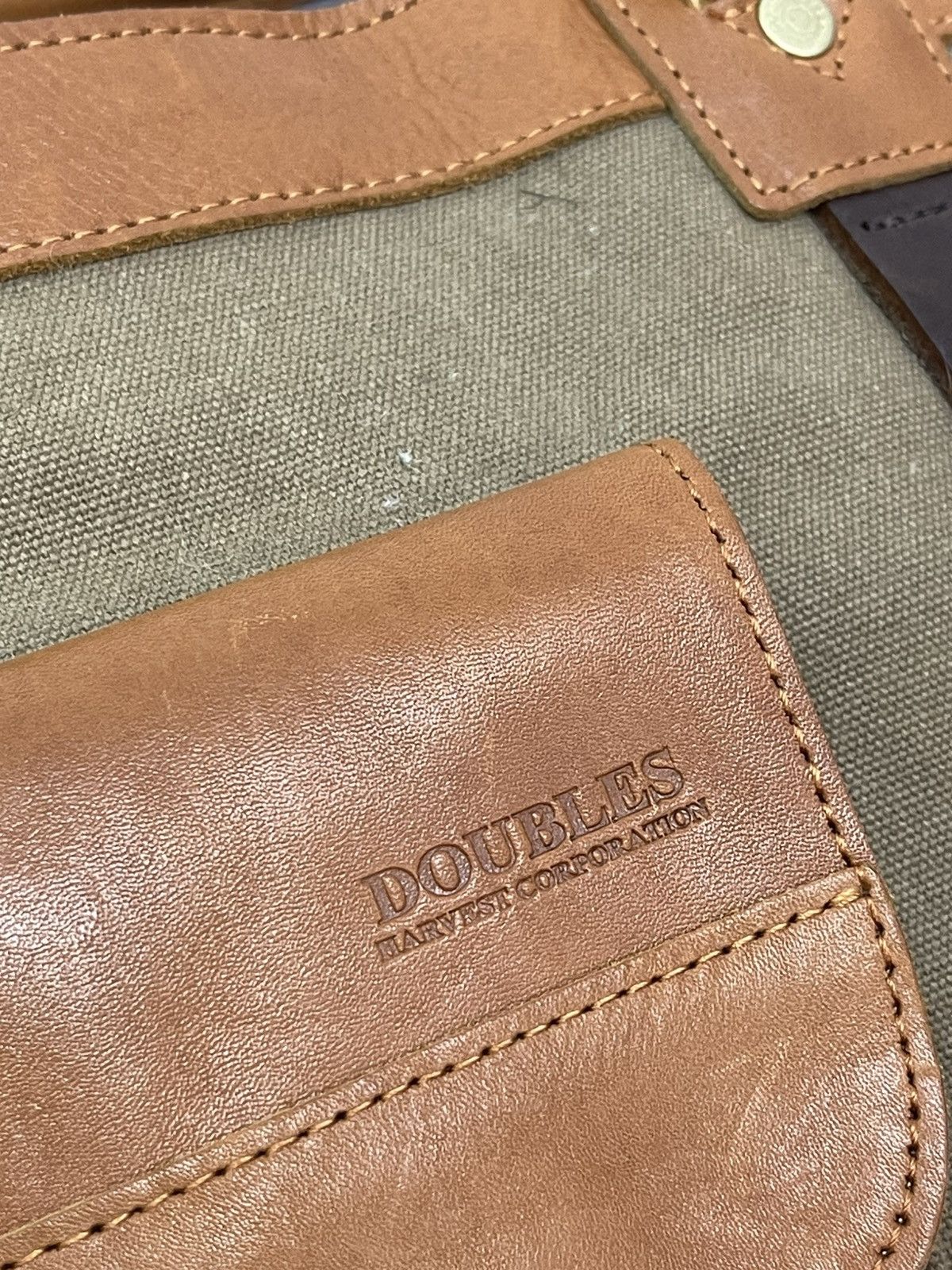 Genuine Leather Leather Cotton Doubles Duffle Bag 1🟩7 Size ONE SIZE - 22 Thumbnail