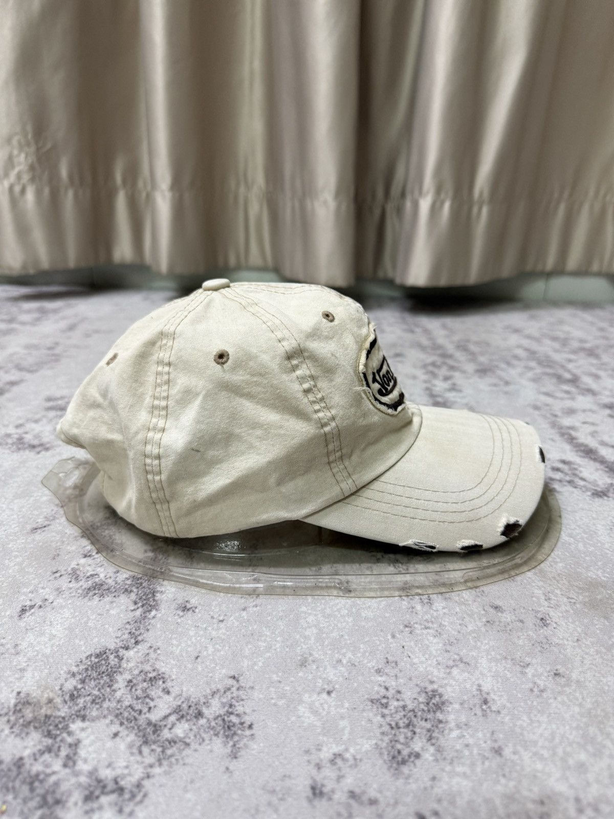 Von Dutch Vintage Von Dutch DistressedDesign CreamWhite Adjustable Cap Size ONE SIZE - 3 Thumbnail