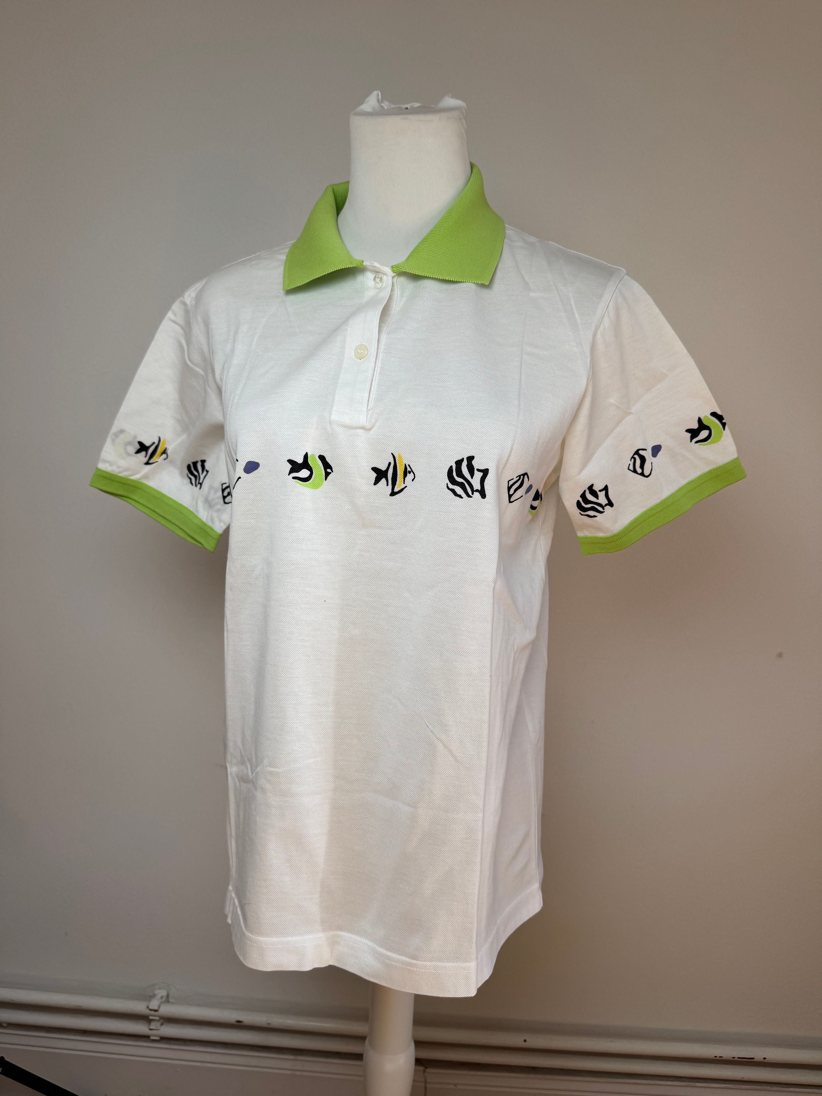 Dior Vintage Polo Shirt White Green M Size M / US 6-8 / IT 42-44 - 1 Thumbnail