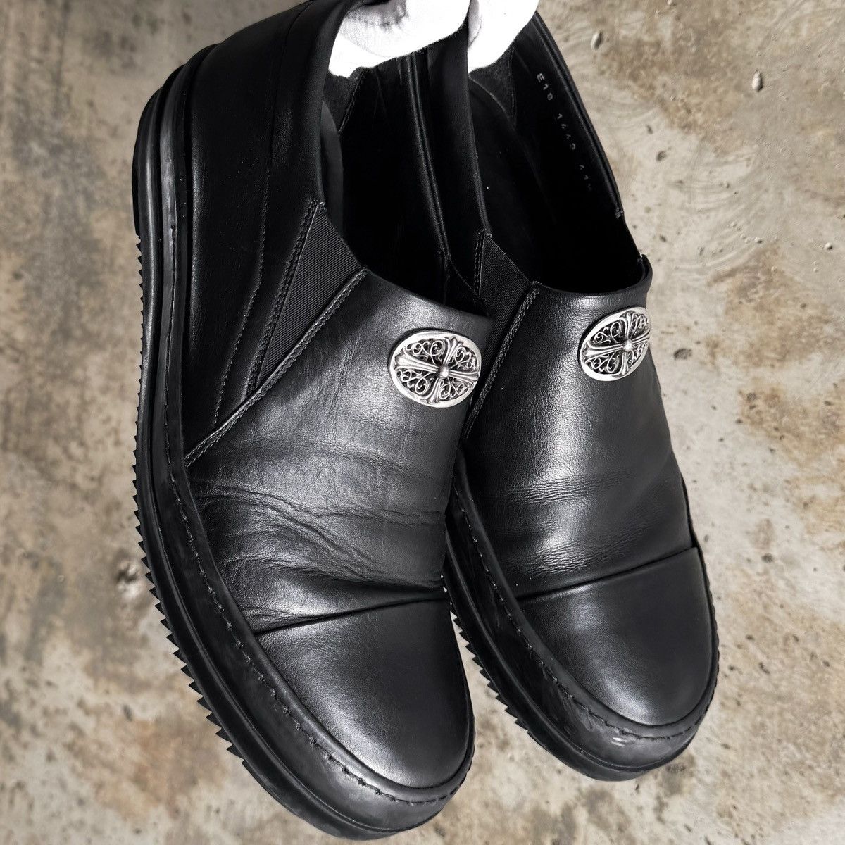 Chrome Hearts × Rick Owens 1/1 VIP Special Order Floral Keeper Leather Boat Sneakers Size US 9.5 / EU 42-43 - 1 Thumbnail
