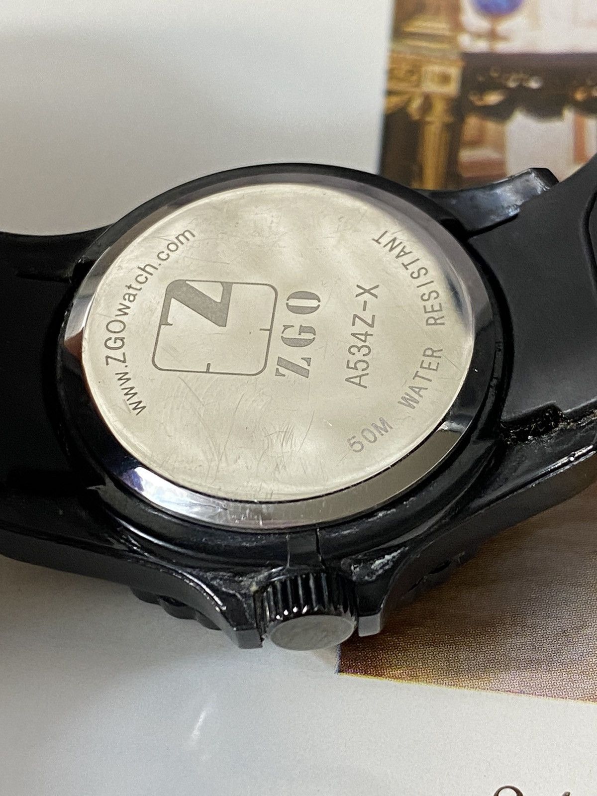 Japanese Brand Vintage ZGO A534Z-X Black Water Resistant Watch Size ONE SIZE - 8 Thumbnail