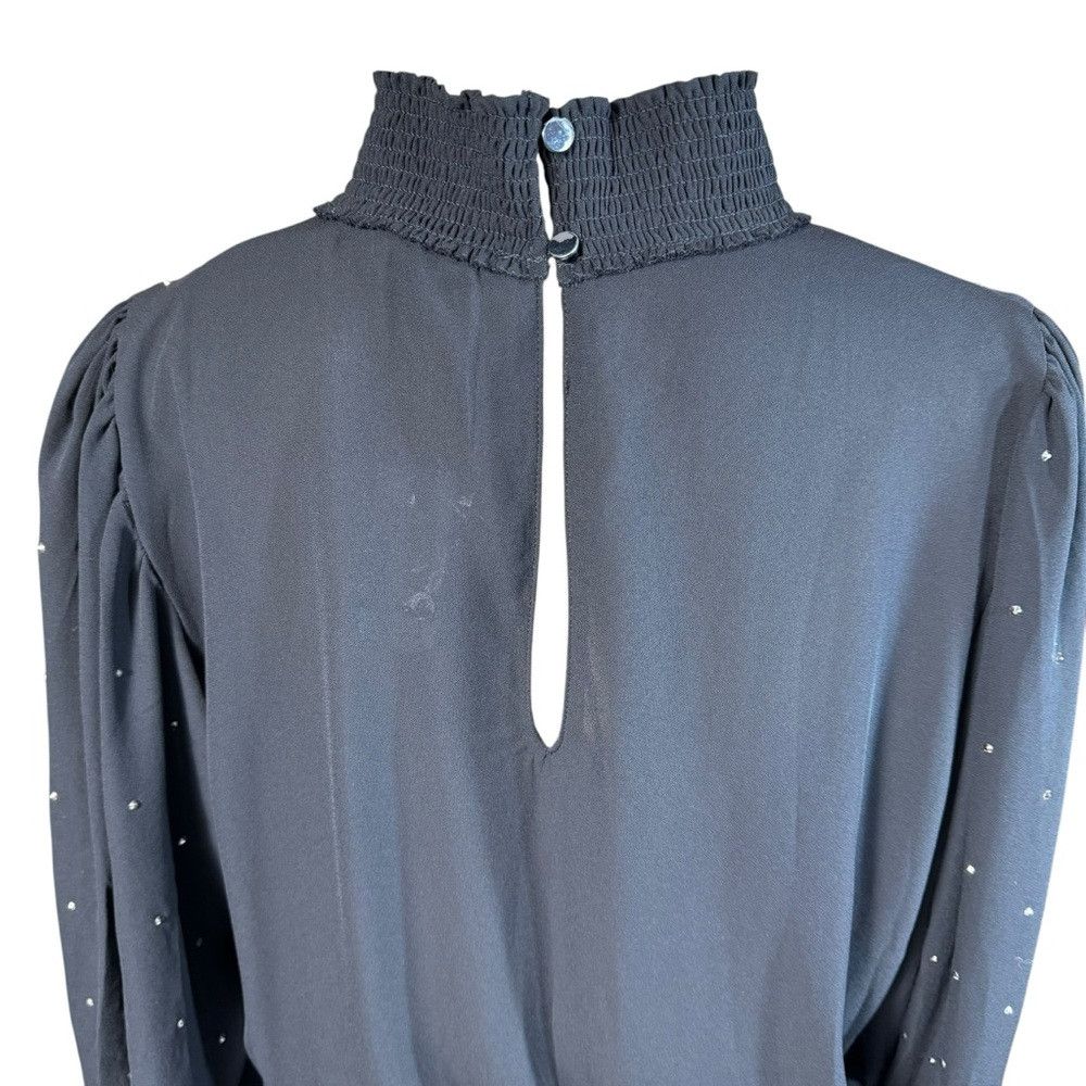 White House Black Market NWT New White House Black Market Long Sleeve Blouson Black Size M / US 6-8 / IT 42-44 - 9 Thumbnail