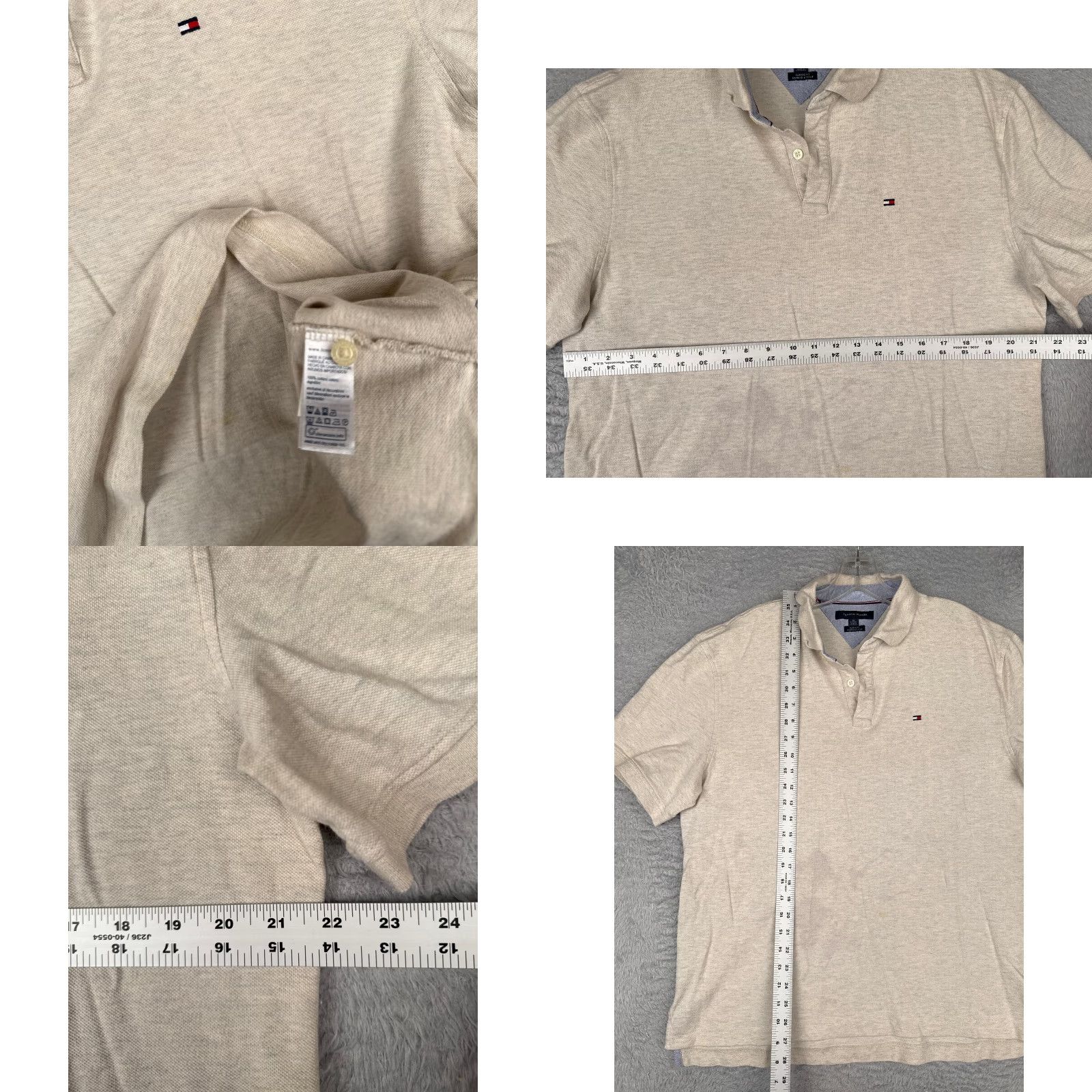 Tommy Hilfiger Tommy Hilfiger Shirt Extra Large Beige Classic Fit Cotton Golfer Men Size US XL / EU 56 / 4 - 8 Thumbnail