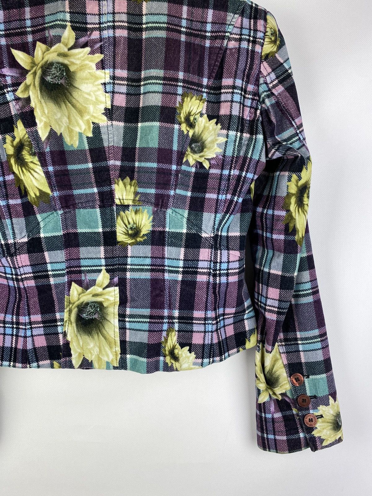 Versace Jeans Couture × Vintage Versace Jeans Couture floral pattern checked blazer jacket Size S / US 4 / IT 40 - 20 Thumbnail