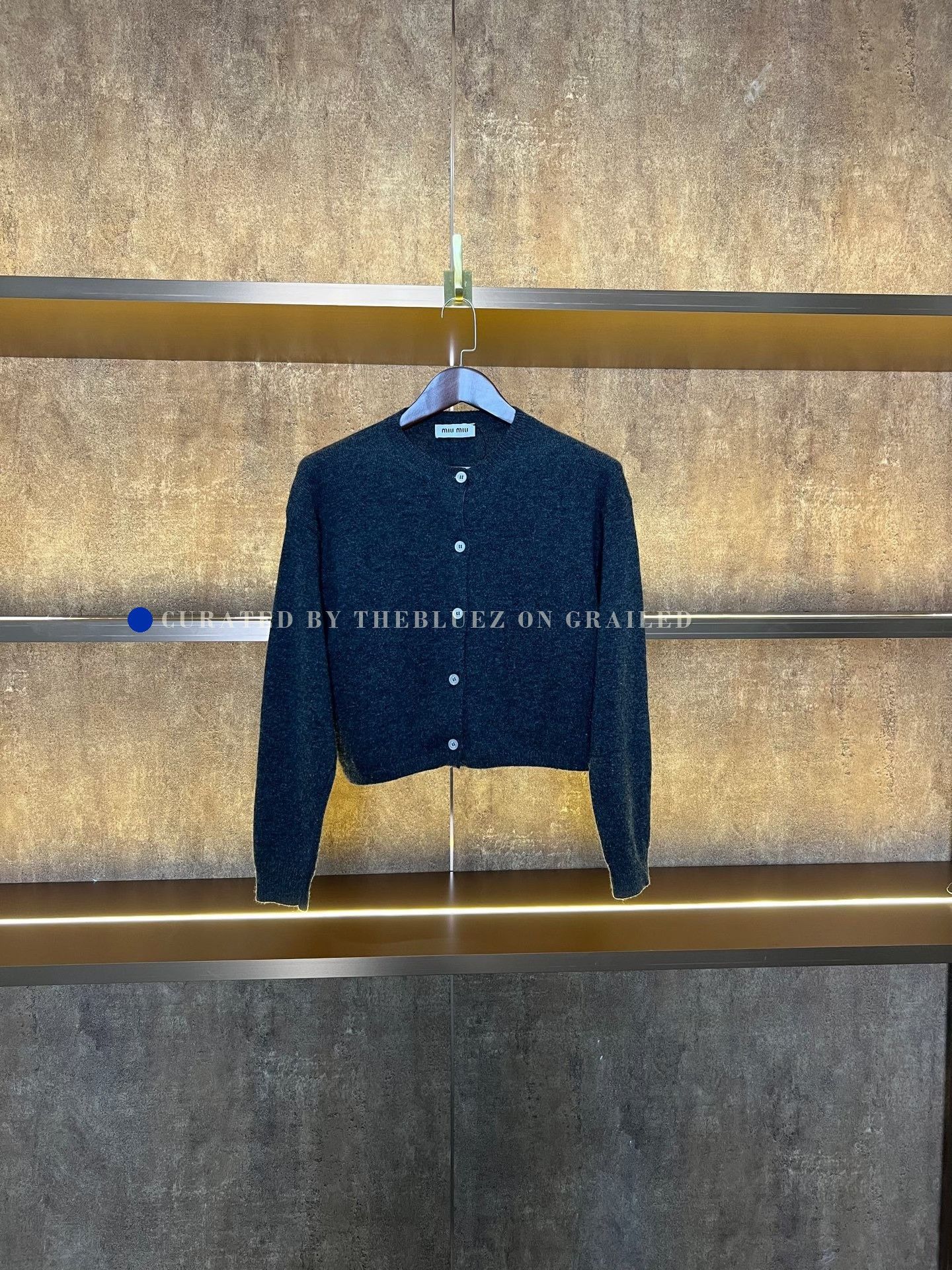 Miu Miu Miu Miu Back Slogan Cashmere Cardigan Size S / US 4 / IT 40 - 1 Thumbnail