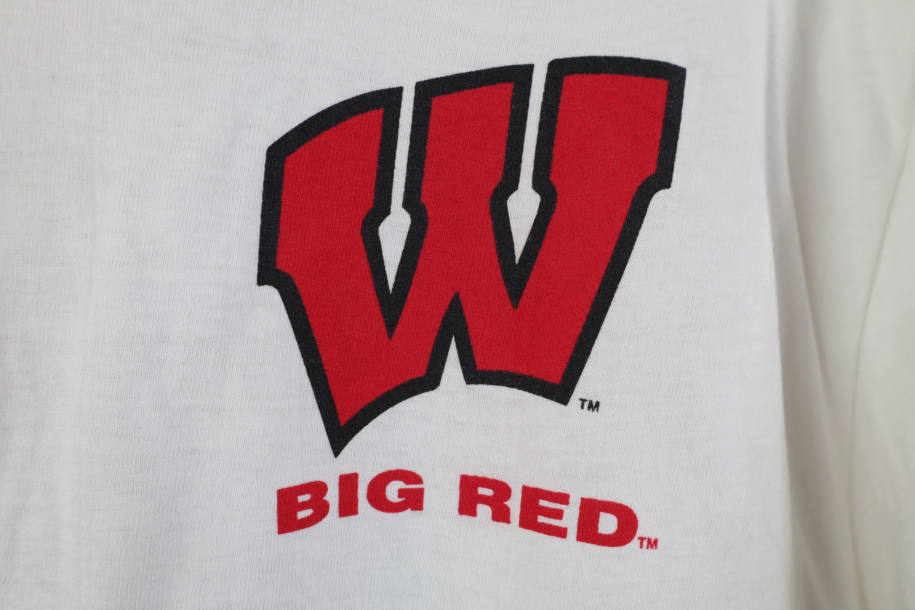 Vintage Vintage 80s 90s University of Wisconsin Basketball T-Shirt Size US M / EU 48-50 / 2 - 4 Thumbnail