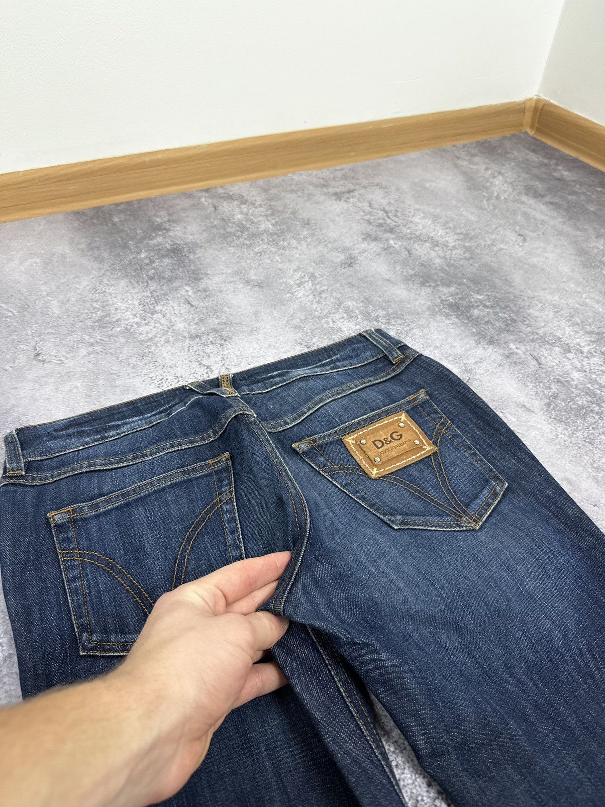 Dolce & Gabbana Vintage Dolce & Gabbana Luxury Blue Denim Avant Garde Jeans Size 26" / US 2 / IT 38 - 7 Thumbnail
