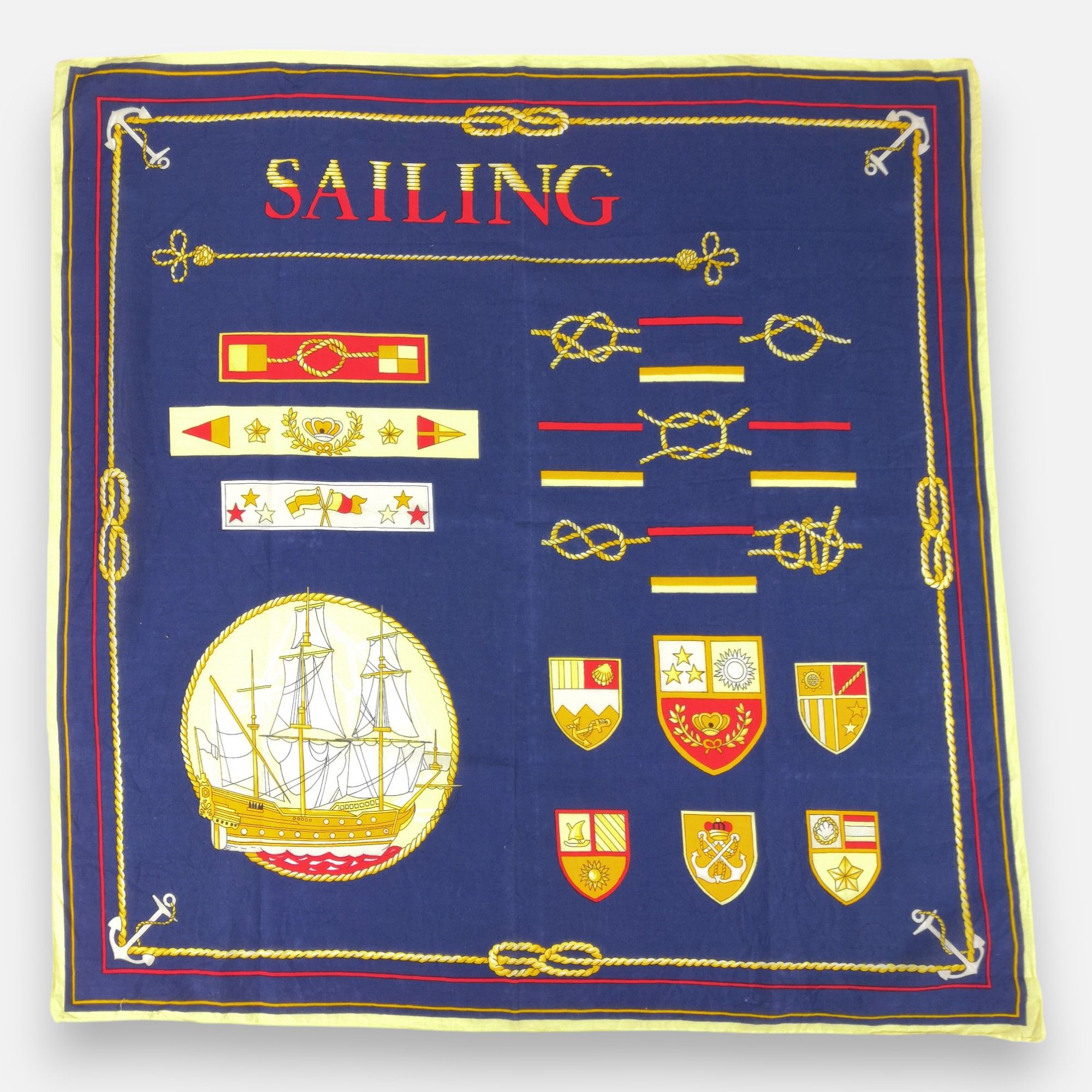 Japanese Brand Vintage Napoleon Sailing Handkerchief Pocket Square Bandana Size ONE SIZE - 3 Thumbnail