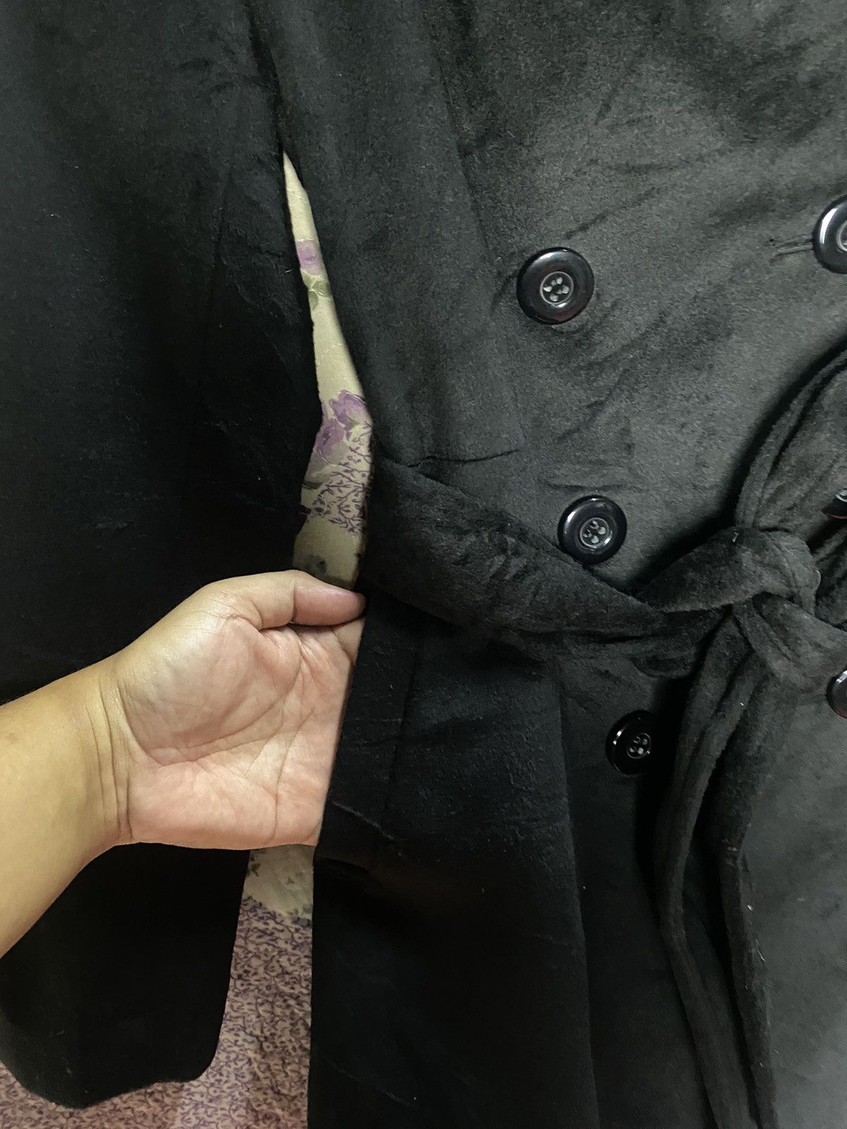 Japanese Brand CeCil McBee Velvet TrechCoat Jacket Size M / US 6-8 / IT 42-44 - 5 Thumbnail