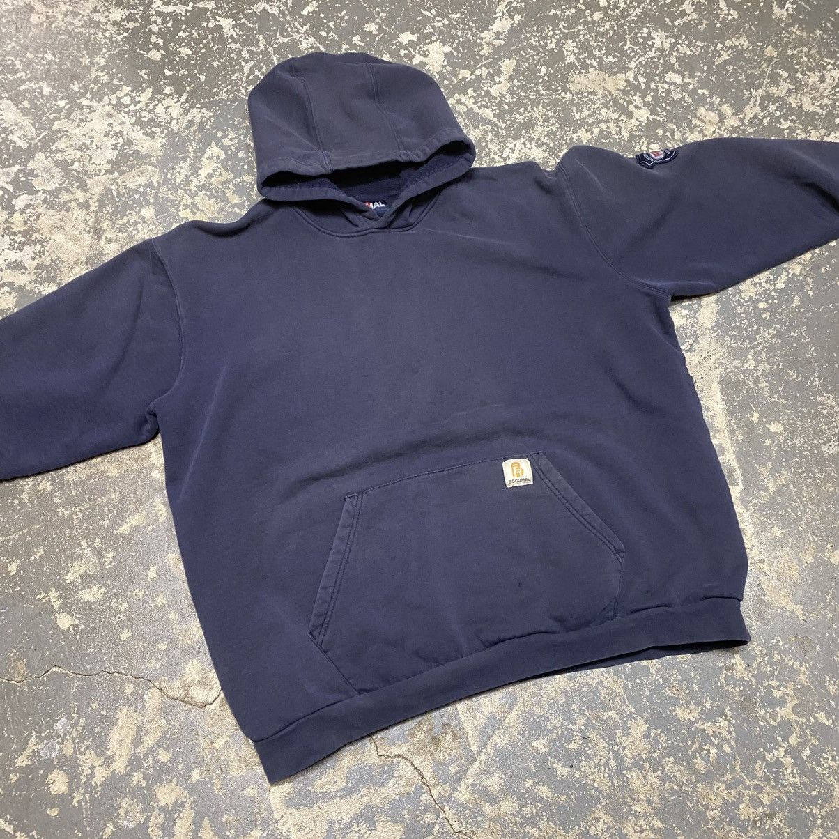 Carhartt × Vintage Vintage Bocomal Fr Fire Retardant Navy hoodie Sweatshirt Size US XL / EU 56 / 4 - 3 Thumbnail