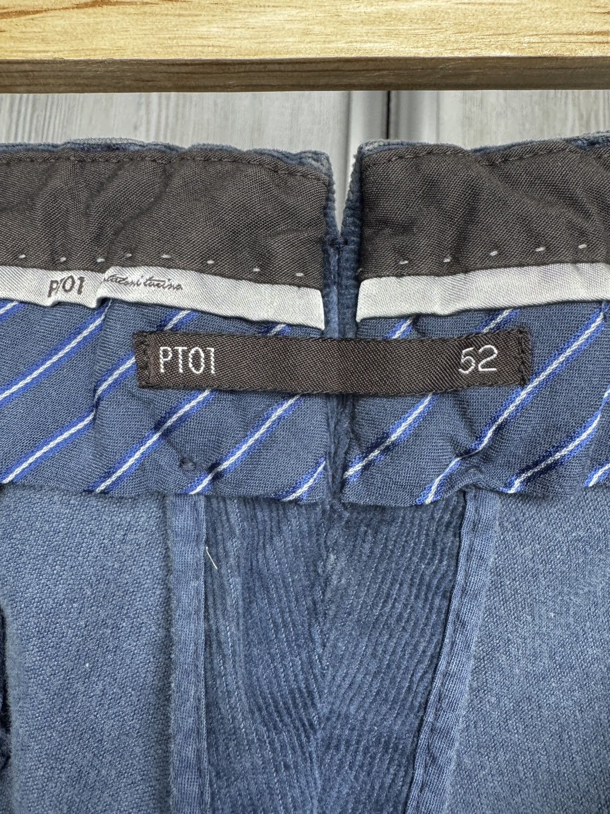 PT Torino PT01 Torino Garment Dyed Stretch blue corduroy casual pants Size US 36 / EU 52 - 12 Thumbnail