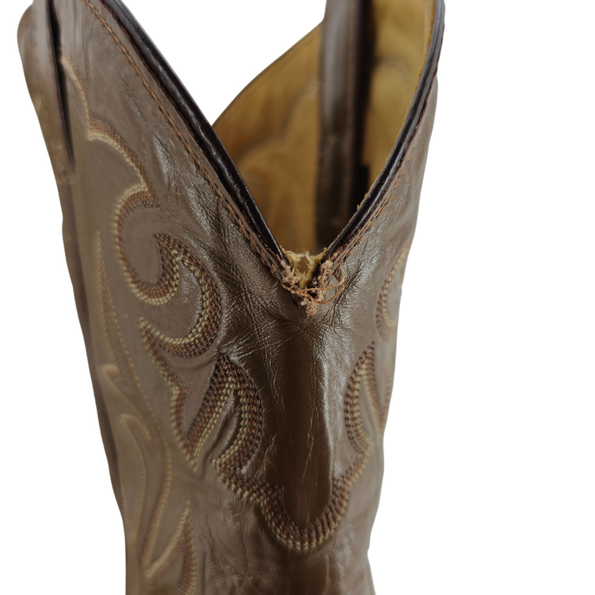 Justin Vintage Exotic Python Snakeskin Justin Mens 11D Brown Cowboy Size US 11 / EU 44 - 17 Thumbnail