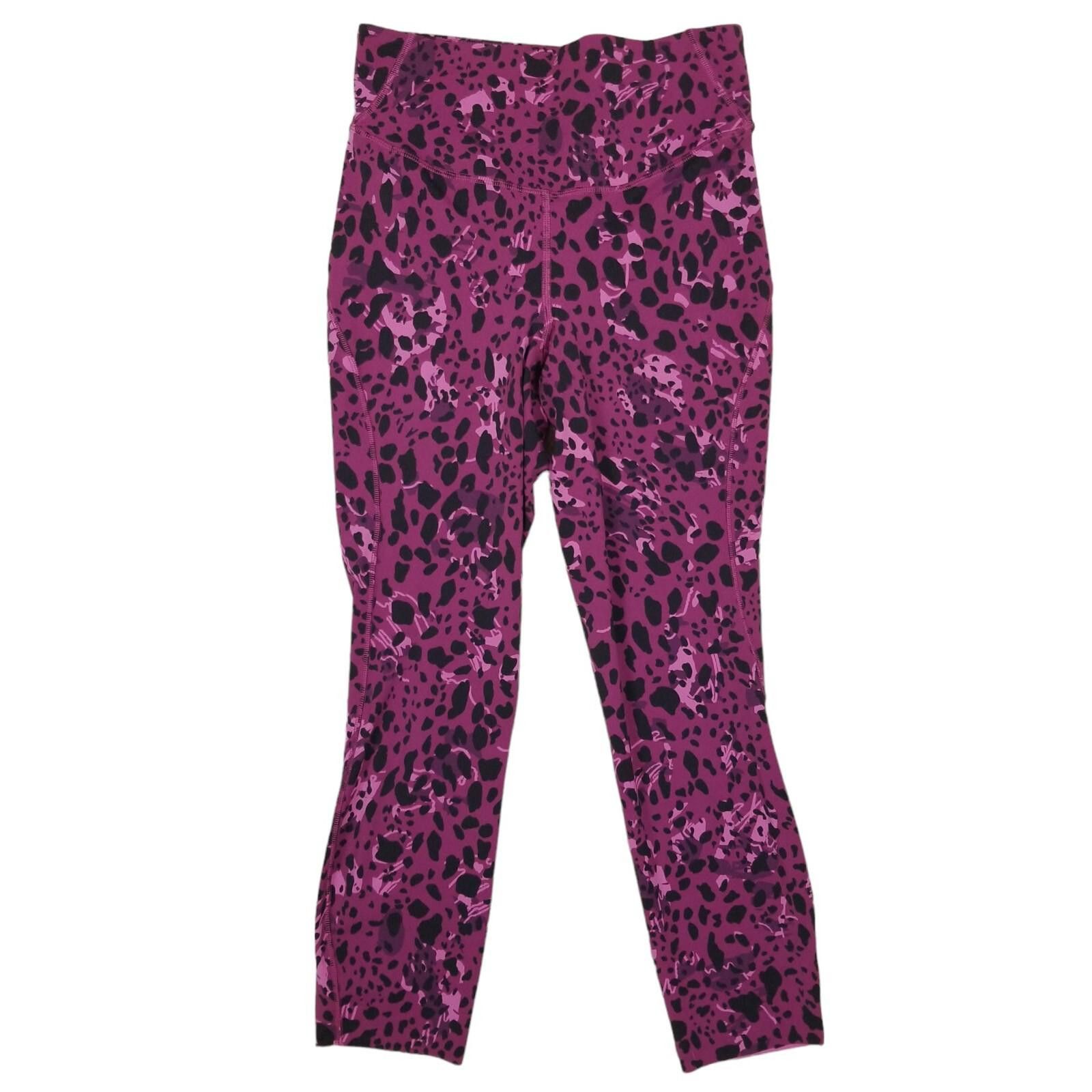 Lululemon Lululemon Base Pace High-Rise Crop 23" Cheetah Magenta Sz 6 Size 28" / US 6 / IT 42 - 1 Thumbnail
