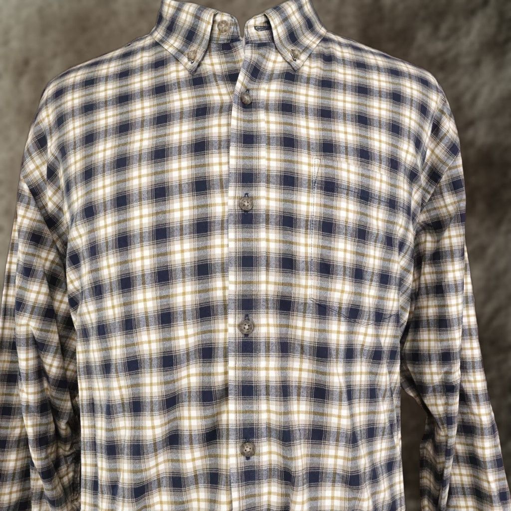 Eddie Bauer VINTAGE Eddie Bauer Shirt Mens 2XL Long Sleeve Cotton Flannel Plaid Button-Down Casual Men Size US XXL / EU 58 / 5 - 1 Thumbnail