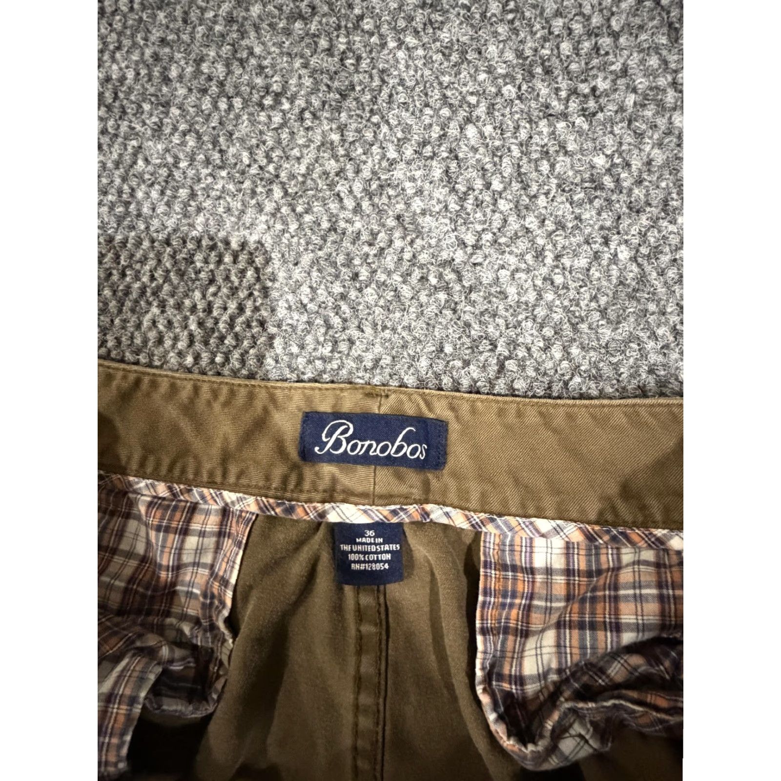 Bonobos Bonobos Pants Mens 36x30 Brown Canvas Chino Cuffed Straight Leg Cotton Casual Business Size US 36 / EU 52 - 3 Thumbnail