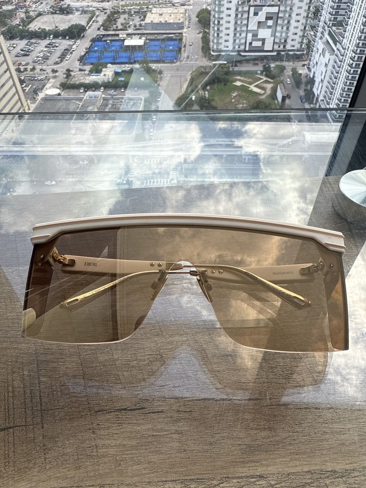 Dior Christian Dior DiorClub M1U Sunglasses – Gold Size ONE SIZE - 3 Thumbnail