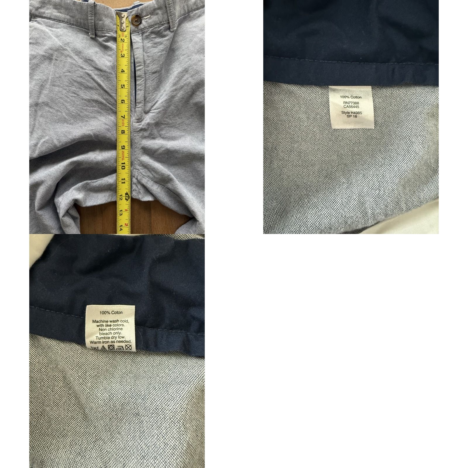 J.Crew VINTAGE J.Crew Sutton Chino Pants Mens 34x34 Straight Leg 100% Cotton Preppy Casual Size US 34 / EU 50 - 8 Thumbnail