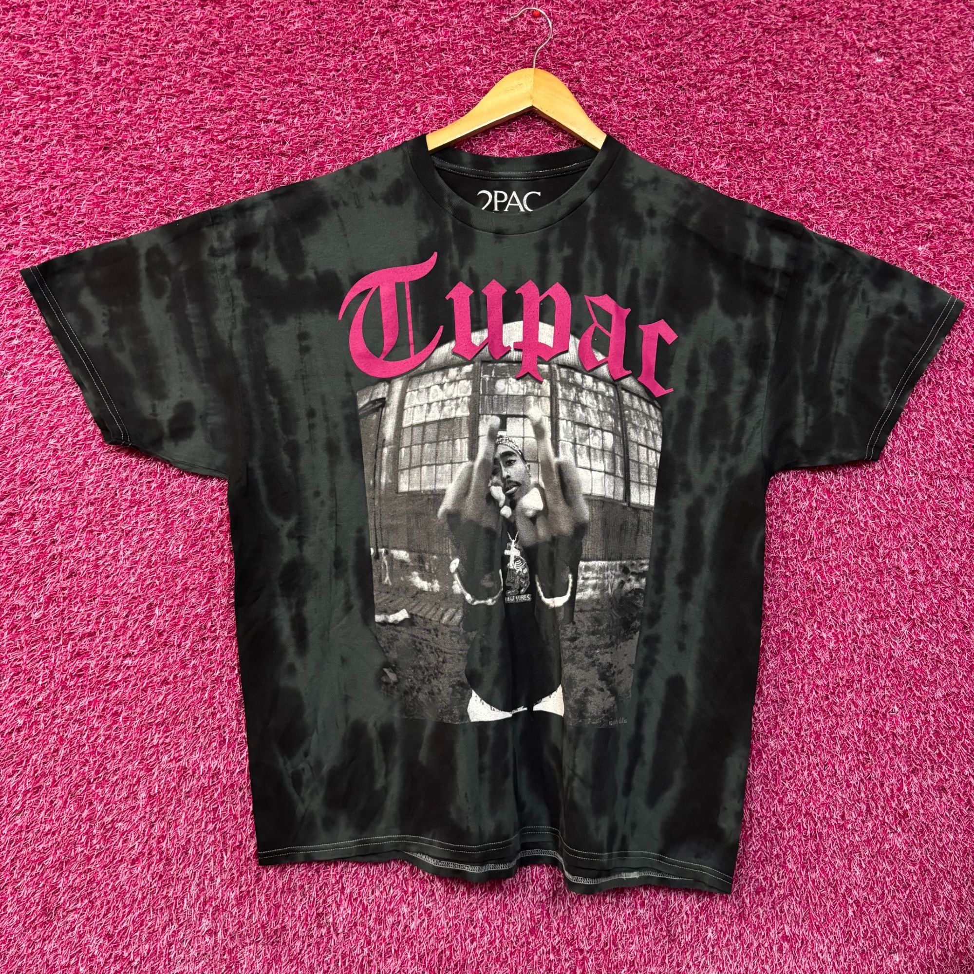 Rap Tees Tupac Raw Vibes Graphic Design Tie-Dye T-Shirt 2XL Size US XXL / EU 58 / 5 - 1 Thumbnail
