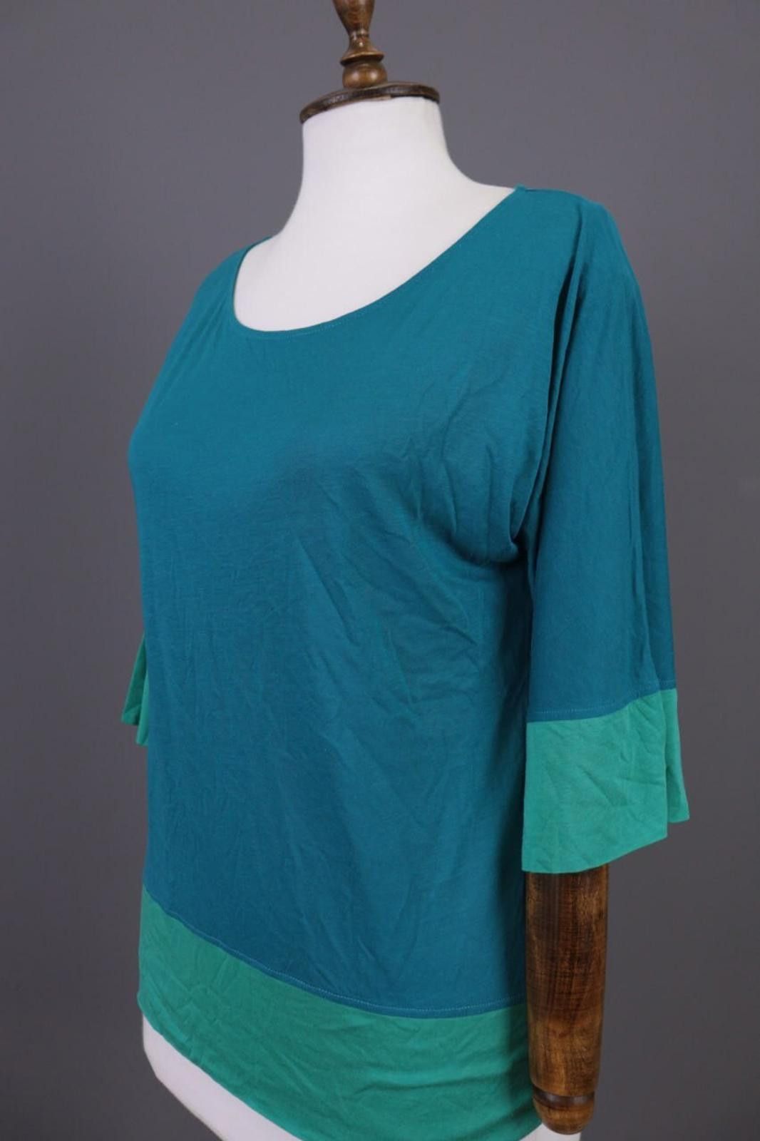 Designer Toast Blue 3/4 Sleeve Relaxed Summer Blouse Shirt Size 8 Size M / US 6-8 / IT 42-44 - 6 Thumbnail