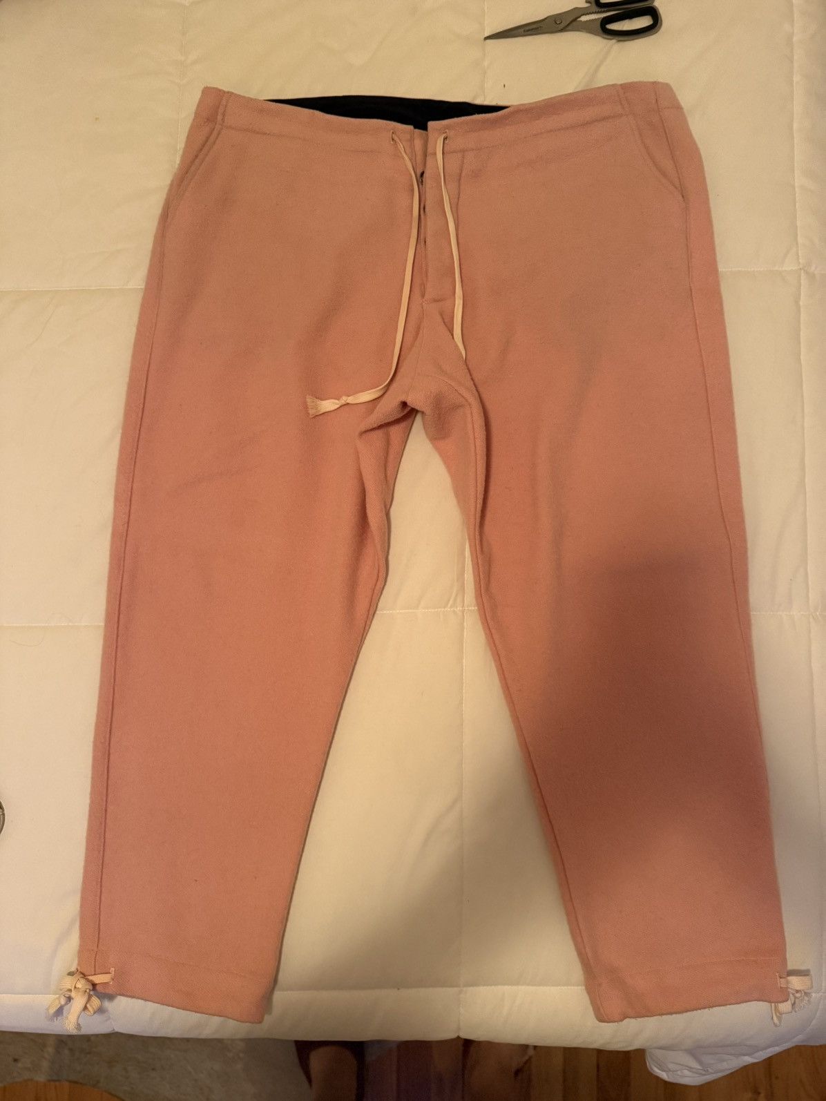 Greg Lauren *RARE* Greg Lauren Pink Wool Long Trouser (sz GL 5) Size US 38 / EU 54 - 1 Thumbnail