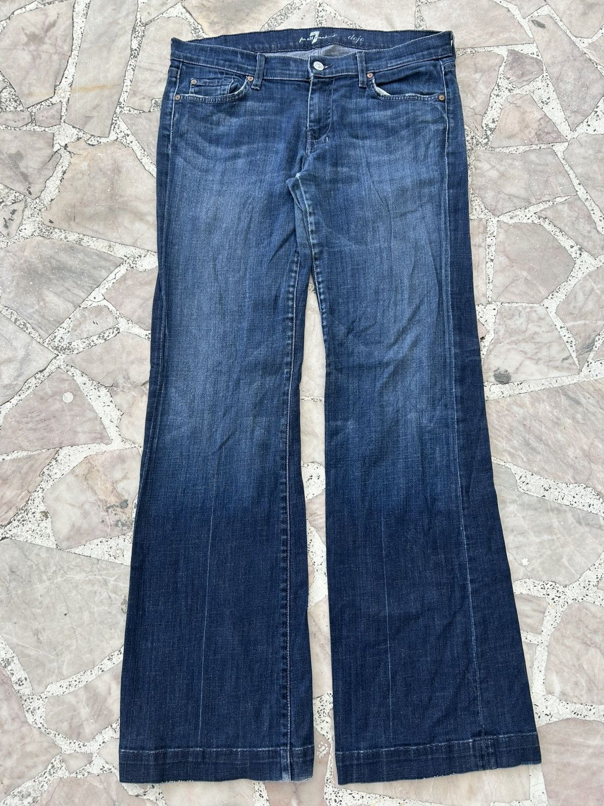 7 For All Mankind 7FAM Japan Flare Vintage Denim Size US 35 - 1 Thumbnail
