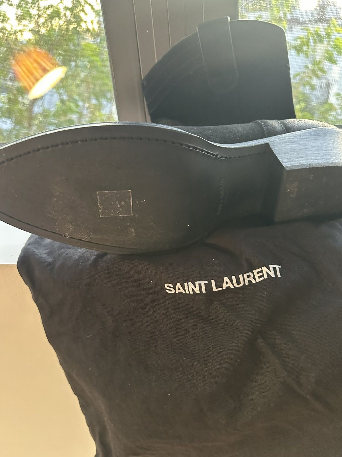 Saint Laurent Paris YSL SUEDE MENS BOOTS Size US 12.5 / EU 45-46 - 2 Thumbnail