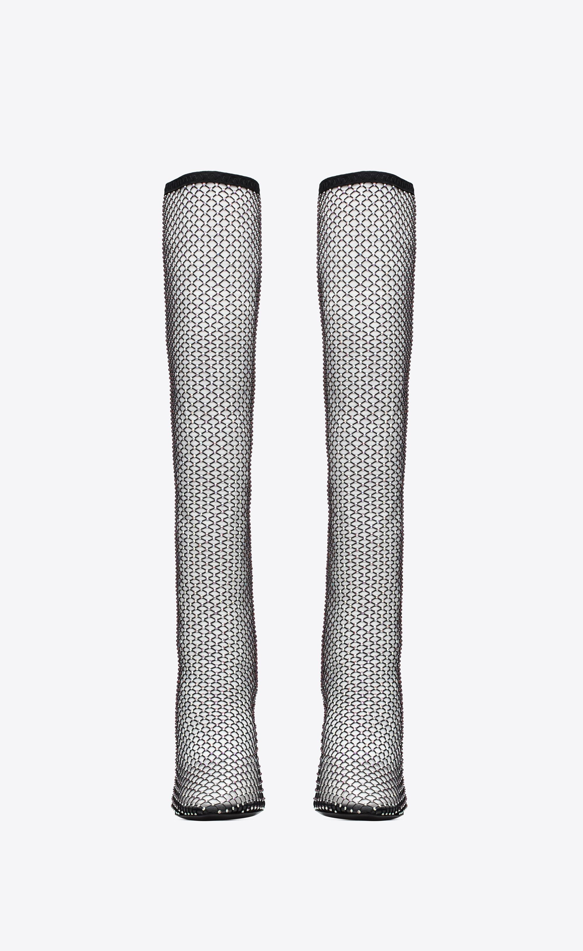 Saint Laurent Paris o1s1wg110225 688825 68 Boots Mesh With Rhinestones Size US 8 / IT 38 - 2 Thumbnail