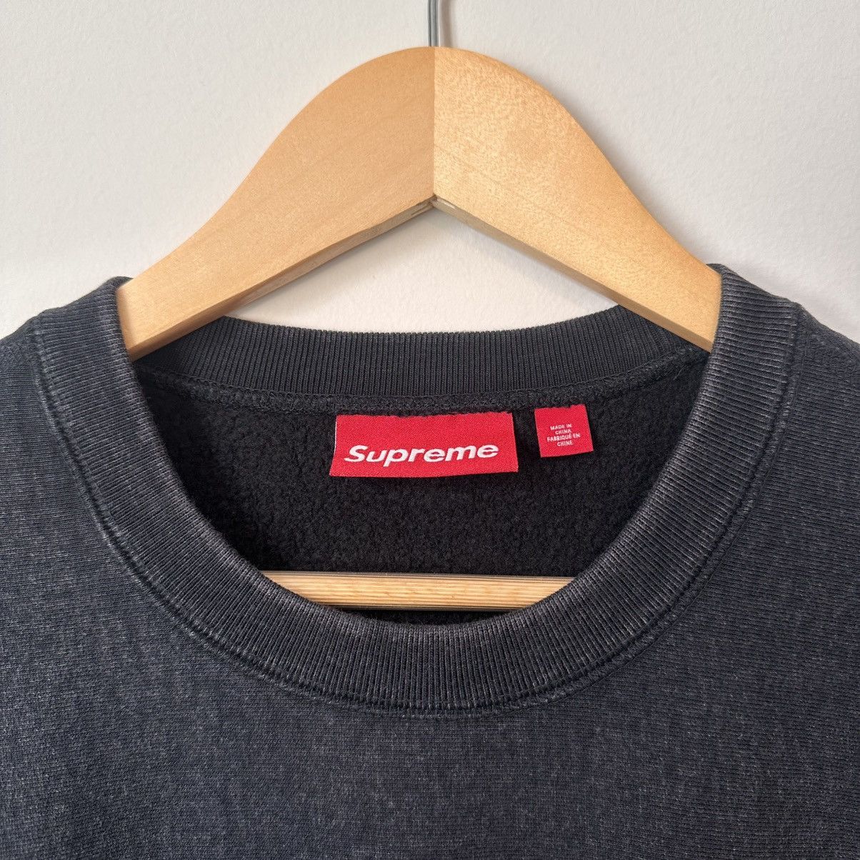 Supreme Washed Box Logo Crewneck Black Medium