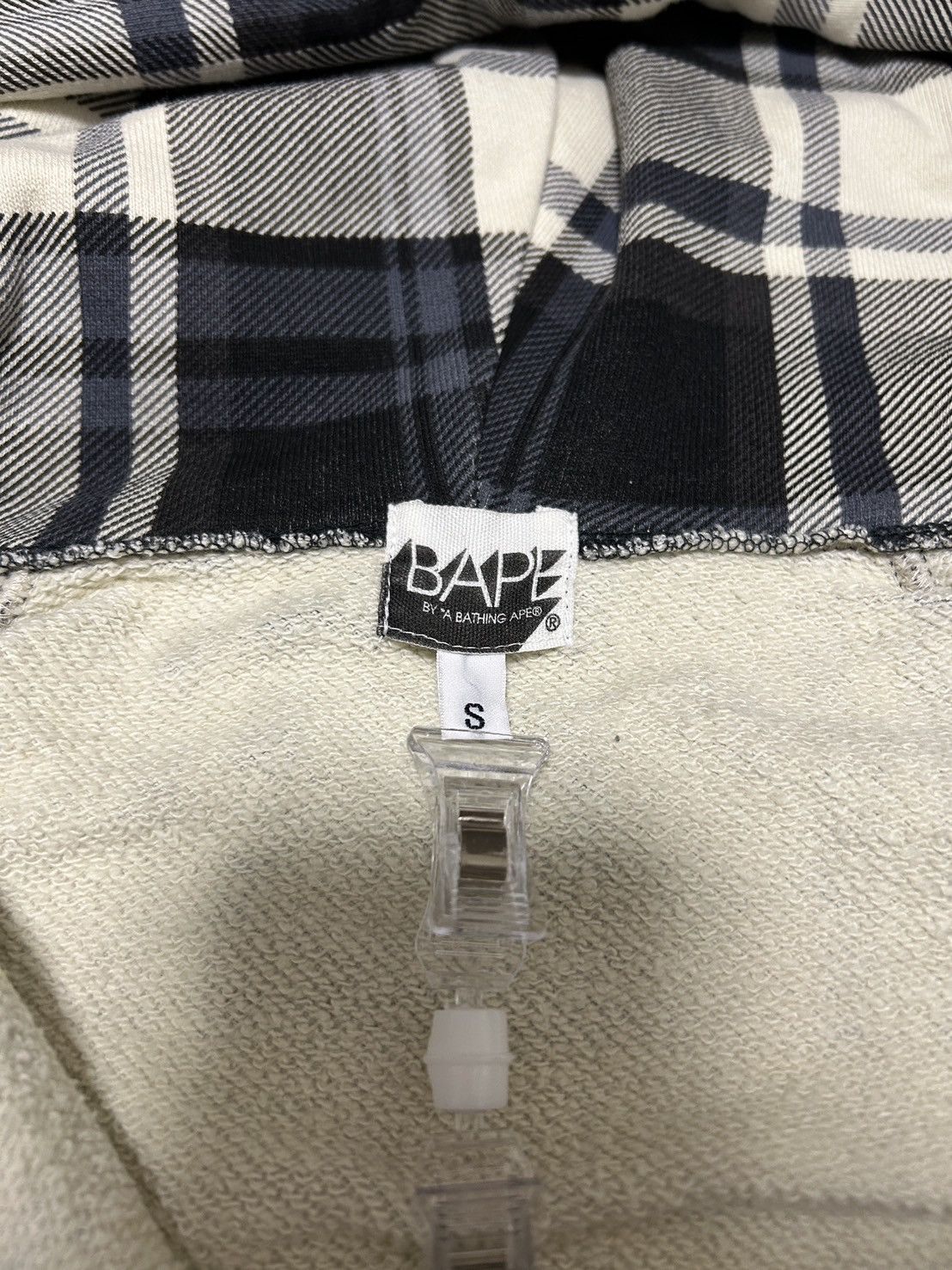 Bape Y2K VTG Tag Bape Black Kyoto Plaid Check Zip Hoodie Size US S / EU 44-46 / 1 - 4 Thumbnail