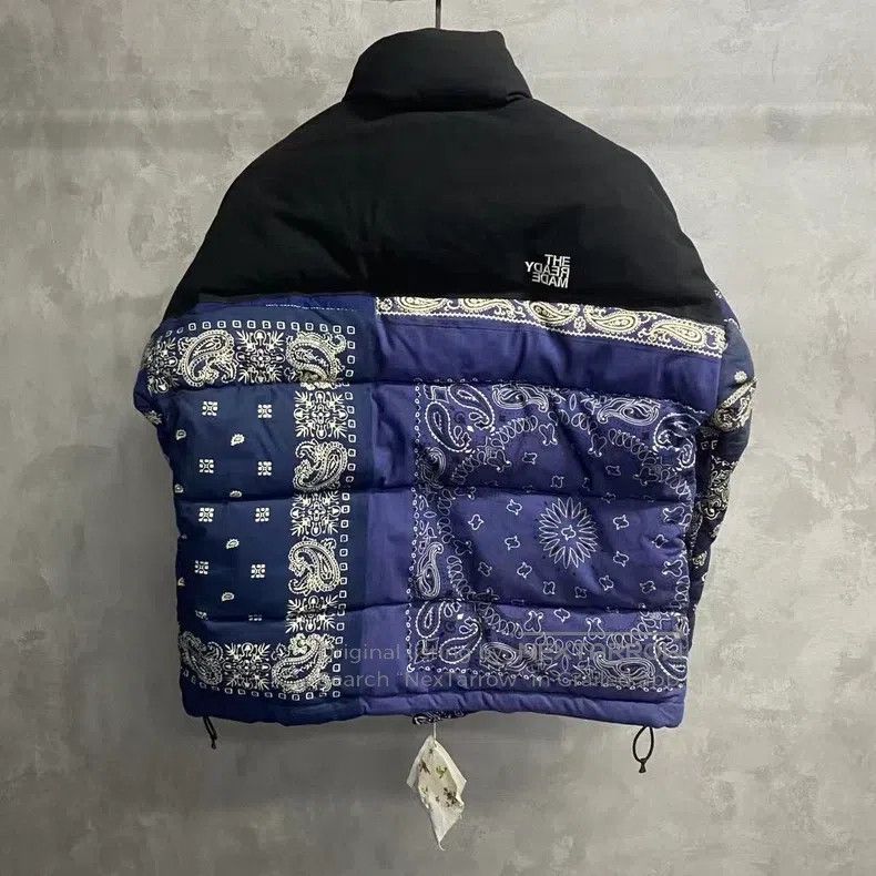 READYMADE Ready Made Blue Camellia Flower Full Print Logo Down Jacke Size US S / EU 44-46 / 1 - 2 Thumbnail