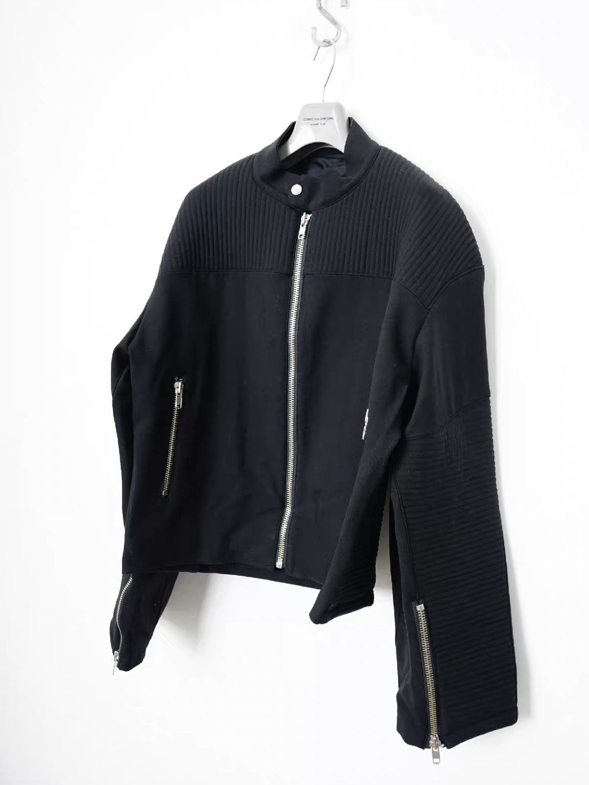 Almost Famous Almostblack Bomber Oversized Armor Sleeve Jacket Size US M / EU 48-50 / 2 - 2 Thumbnail
