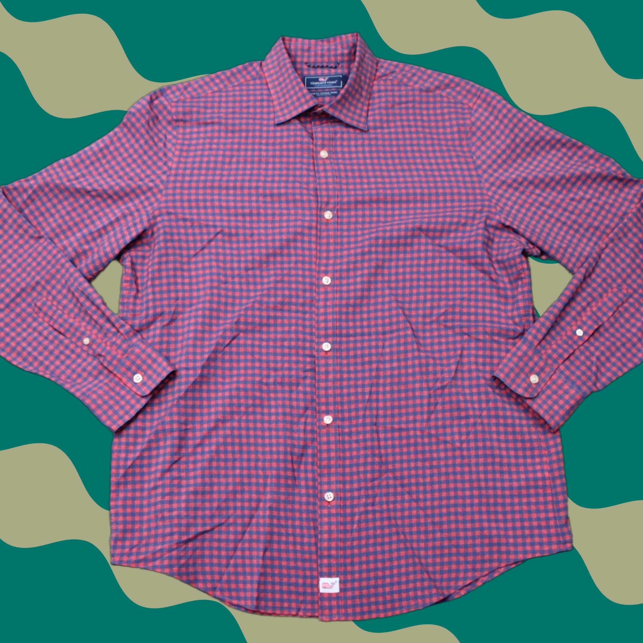 Vineyard Vines Vineyard Vines Button-Up Shirt Mens L Slim Fit Plaid Blue Red Cotton Chest 50 Classic Preppy Size US L / EU 52-54 / 3 - 1 Thumbnail