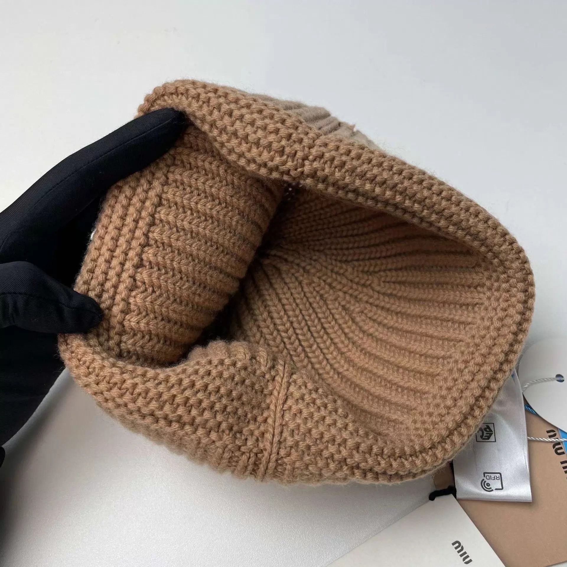 Miu Miu MIU MIU knit beanie brown M new with tags Size ONE SIZE - 9 Thumbnail
