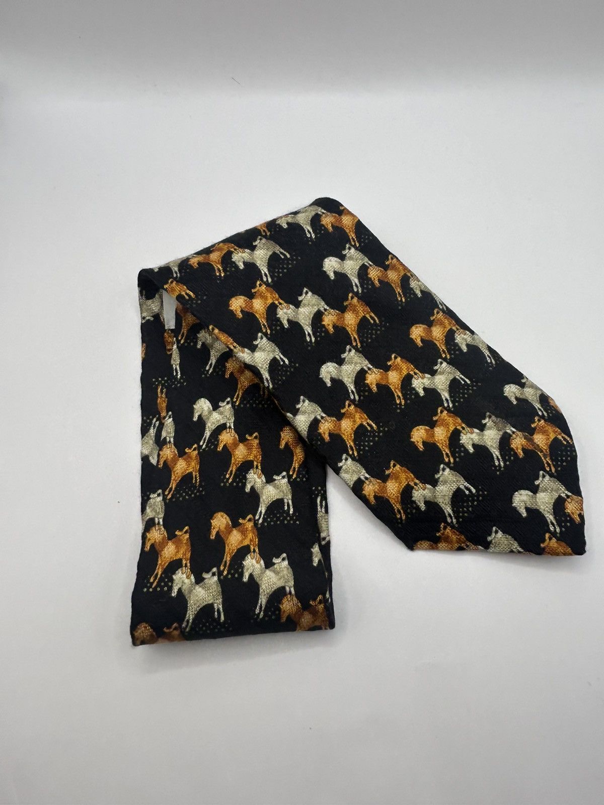 Givenchy Givenchy 100% silk Horse Print Tie Size ONE SIZE - 3 Thumbnail
