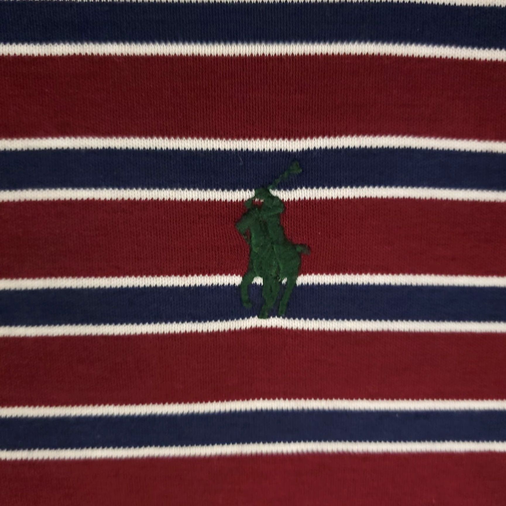 Ralph Lauren Ralph Lauren Polo Shirt Mens Large Red Blue Stripe Classic Fit Pony Short Sleeve Shirt Size US L / EU 52-54 / 3 - 2 Thumbnail
