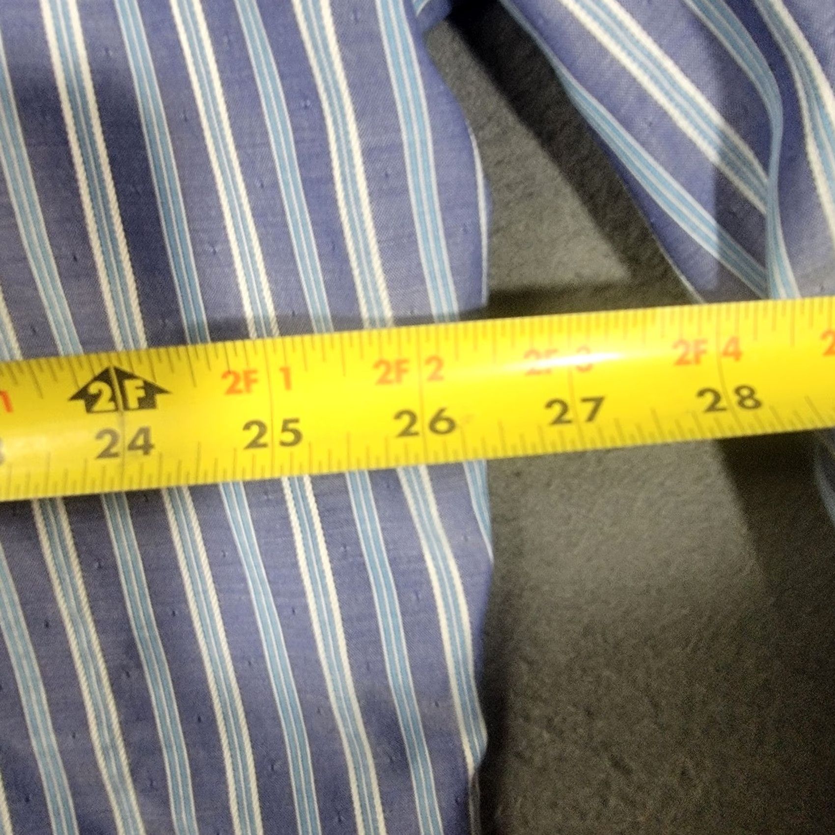Vintage Ely Cattleman Shirt Mens 2XL Tall Blue striped VTG Pearl Snap 18 1/2 x 35 Size US XXL / EU 58 / 5 - 7 Thumbnail