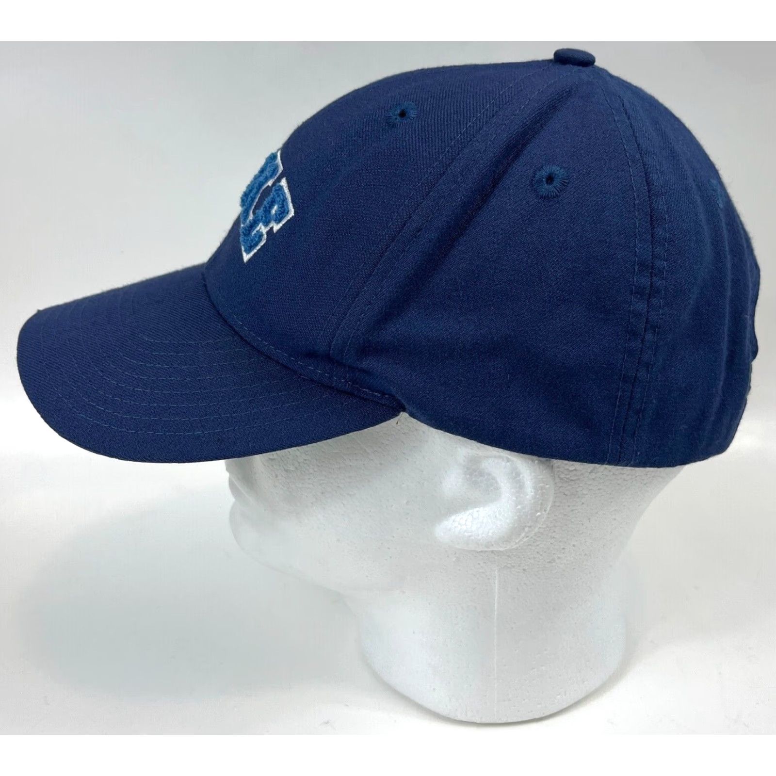 Nike VINTAGE Nike Strapback Hat Cap Wool Blend Embroidered Spellout Navy Blue One Size Adjustable Unisex Adults Baseball Cap Mens Womens Boys Girls Size ONE SIZE - 5 Thumbnail