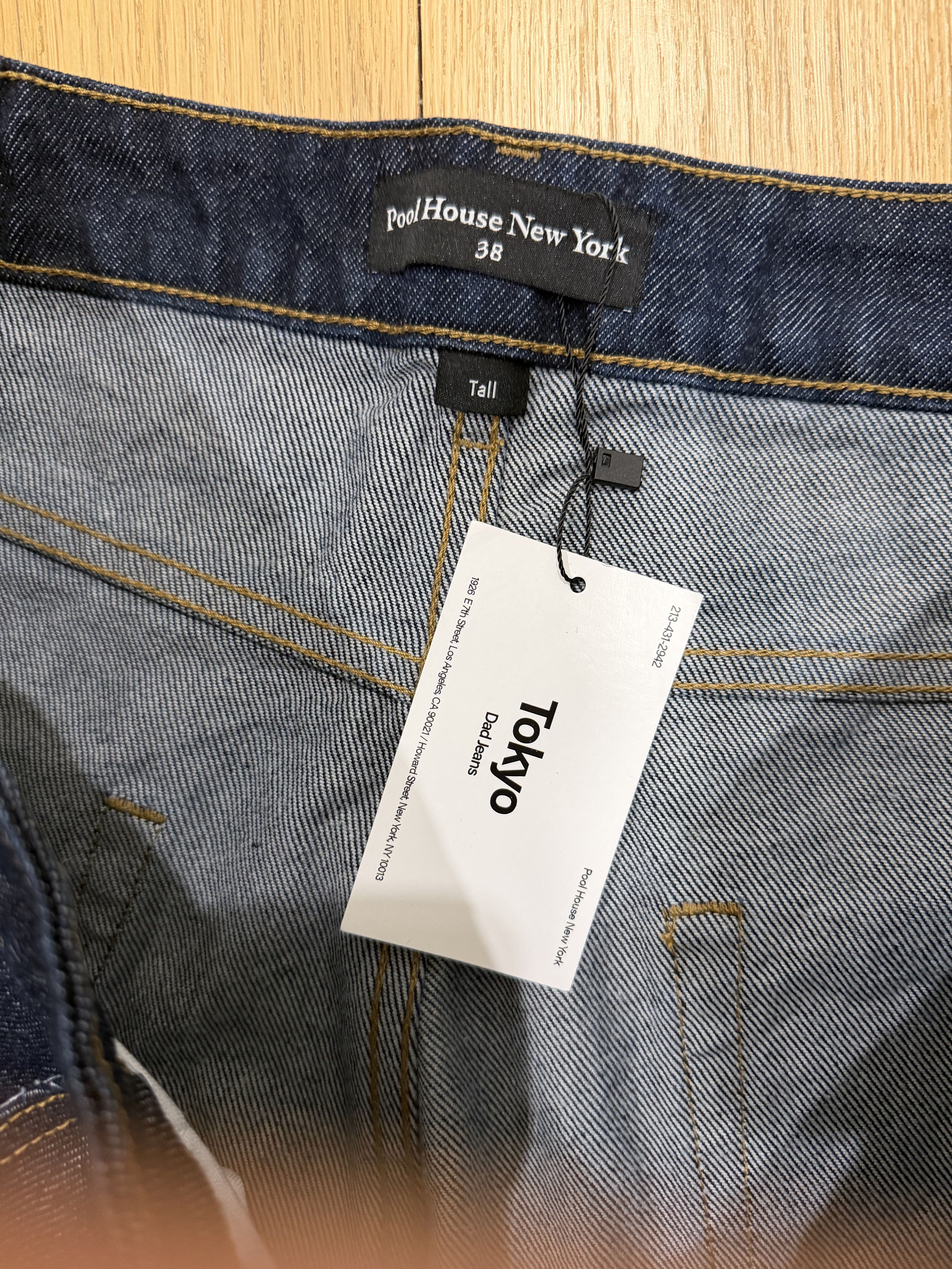 Pool House New York BRAND NEW Twisted Tokyo Dad Jeans (TALL) Size US 38 / EU 54 - 2 Thumbnail