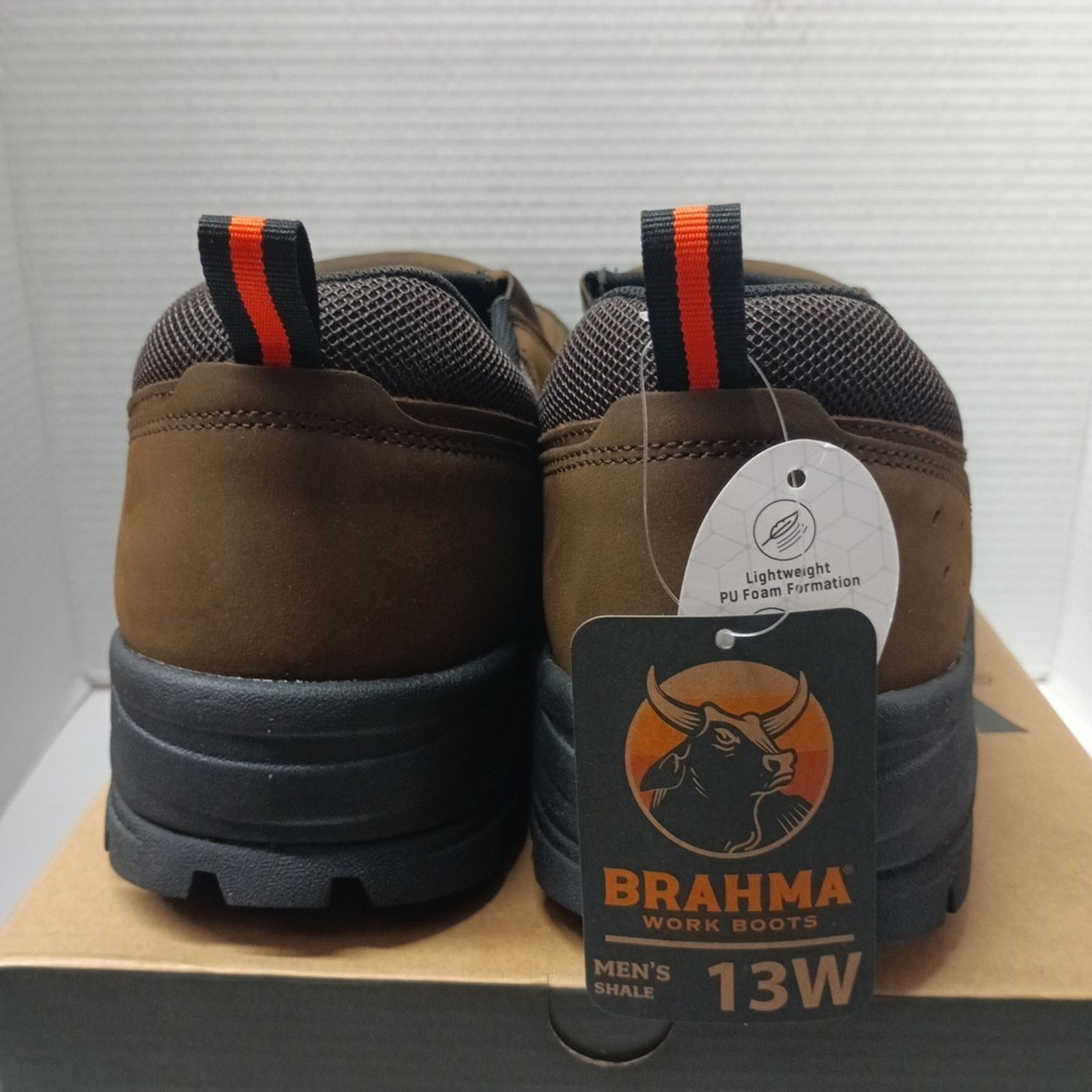 Other BRAHMA Brown Leather Shale Steel Toe Slip-On Men's Size 13 W Size US 13 / EU 46 - 4 Thumbnail