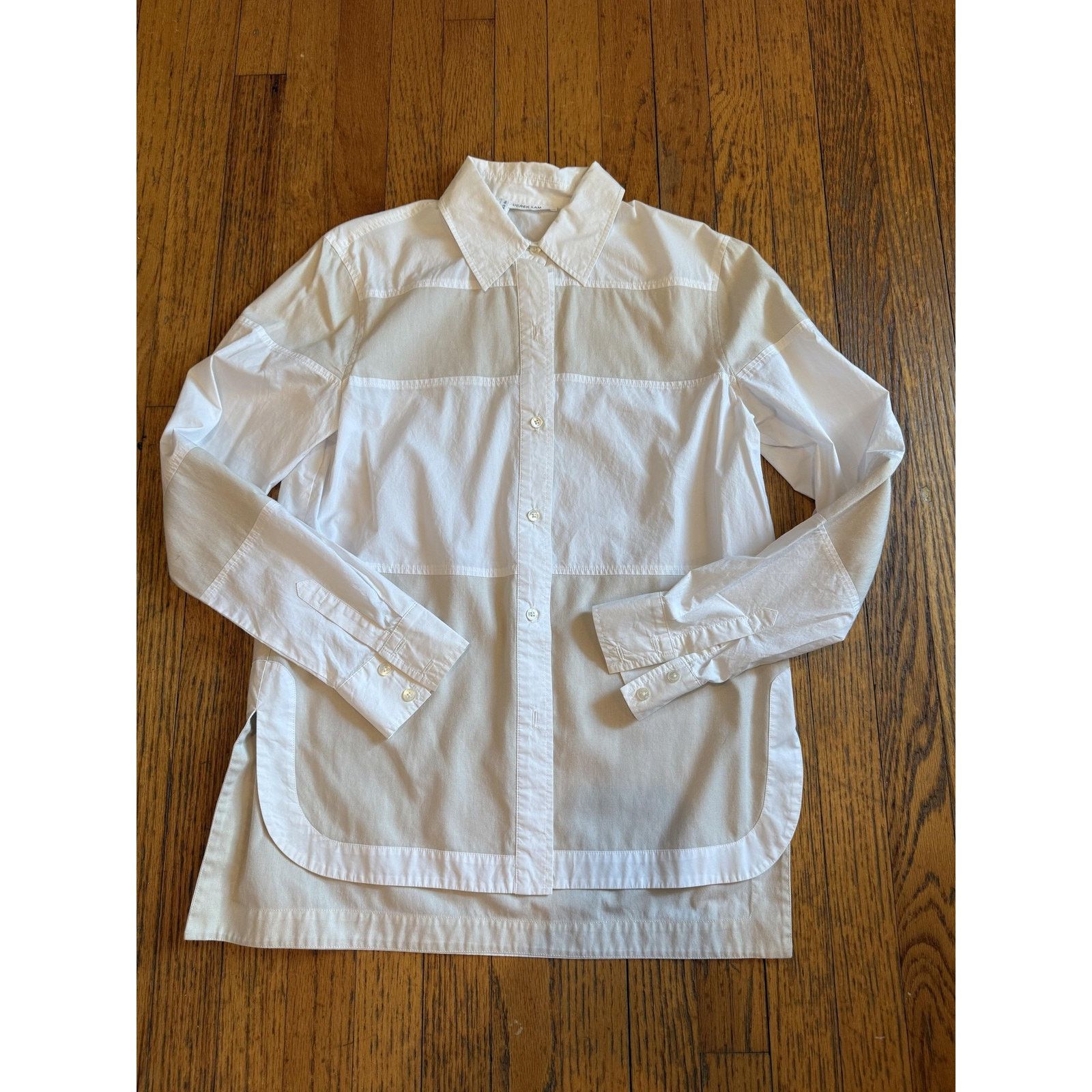 Derek Lam 10 Crosby Derek Lam 10 Crosby Shirt White Button Down Panel Poplin Size S / US 4 / IT 40 - 1 Thumbnail