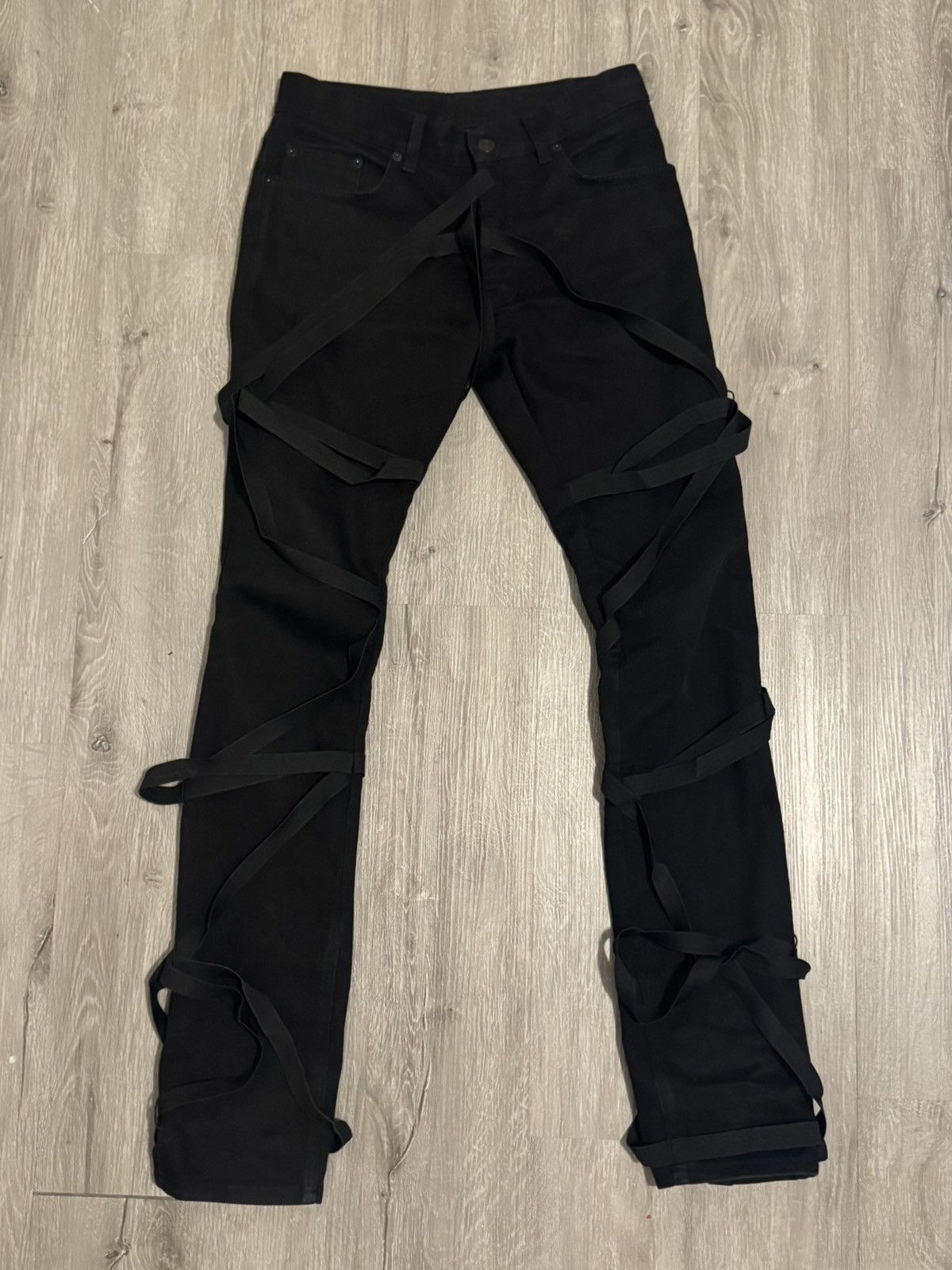 Helmut Lang Helmut Lang Sample SS04 Bondage “Mummy” Denim Size US 29 - 1 Thumbnail