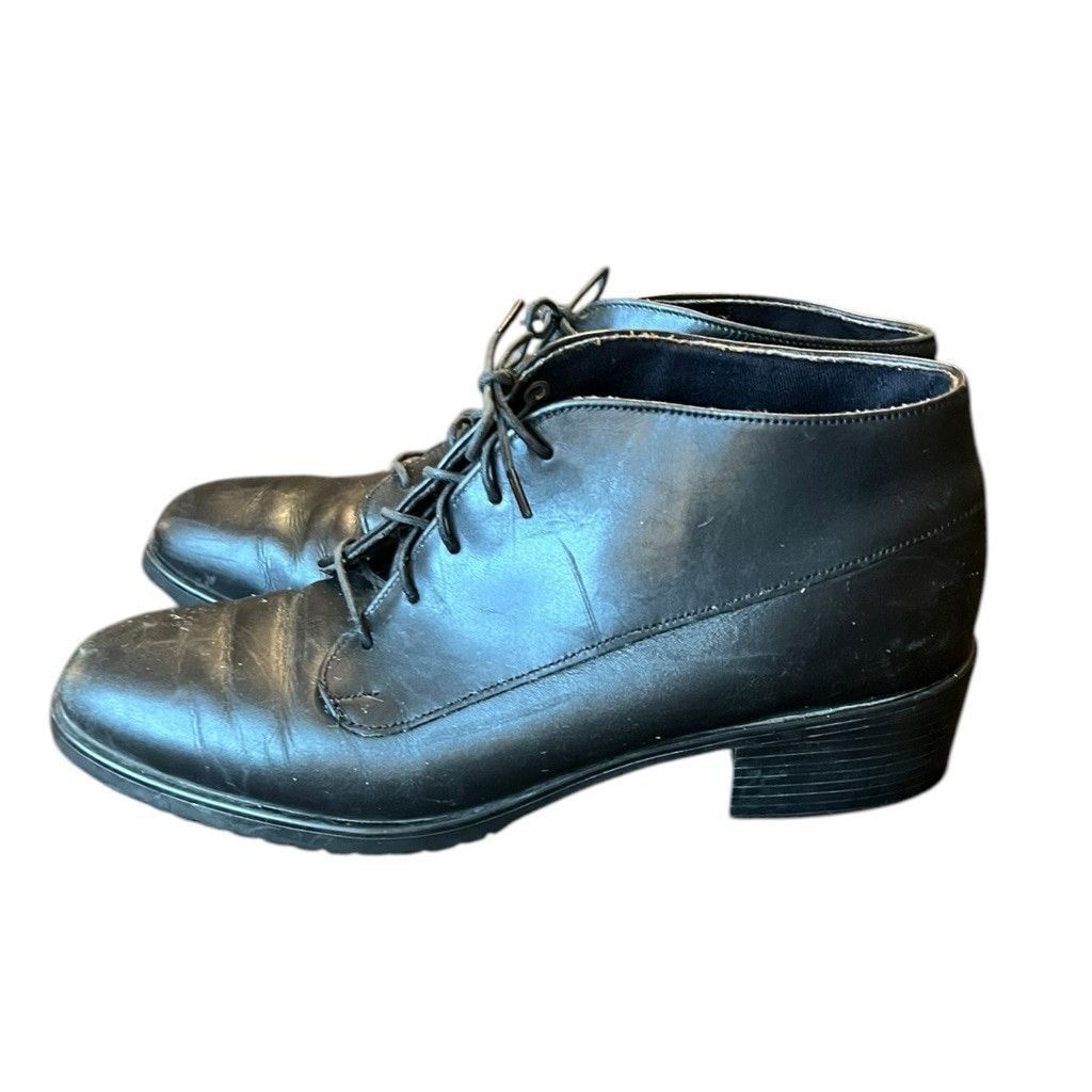Vintage 70s/80s Munro American Made in USA Leather Booties Boots 8 Size US 8 / IT 38 - 3 Thumbnail
