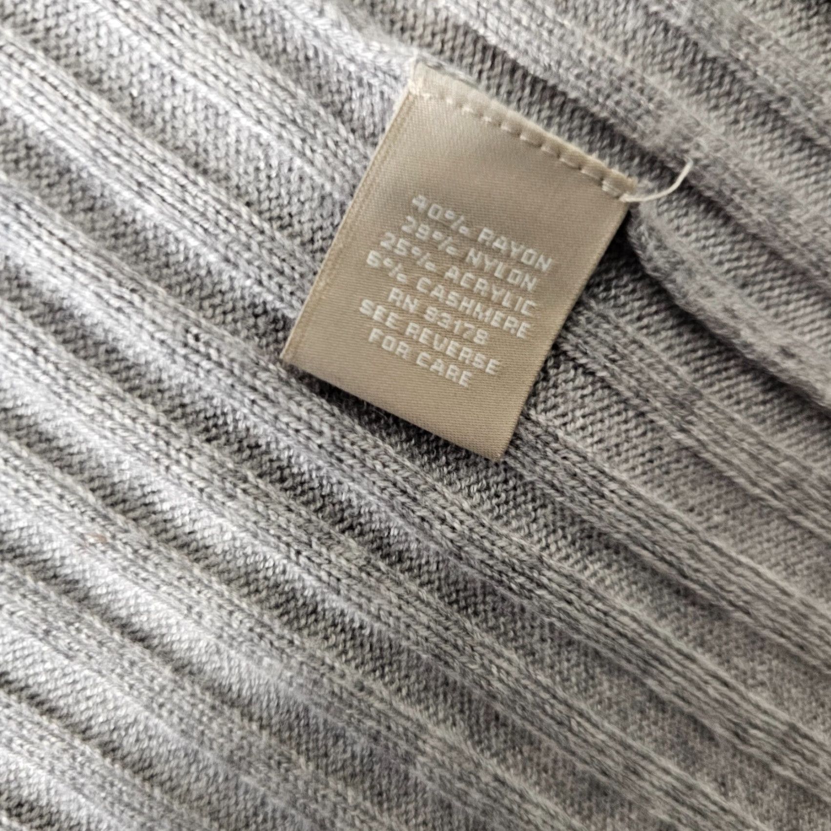 Vintage Joan Vass Cardigan Women Small Gray Cashmere Knit Open Front Draped Lagenlook All Seasons Womens Size S / US 4 / IT 40 - 7 Thumbnail