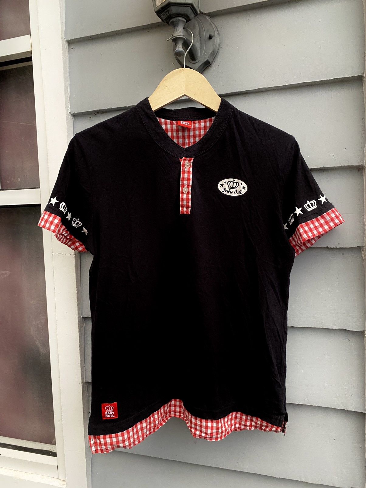 Babydoll Double Layer Crown Star Logo Polo Japanese Brand